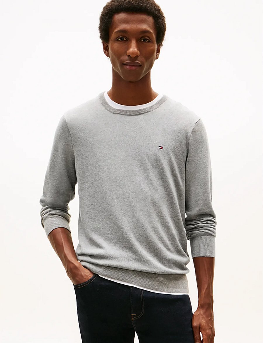 Tommy Hilfiger - CORE ESSENTIAL COTTON CREW NECK - rundhals - medium grey heather - 0
