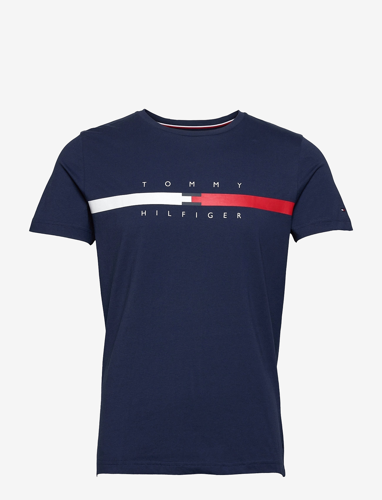Tommy Hilfiger - GLOBAL STRIPE CHEST TEE - yale navy - 0