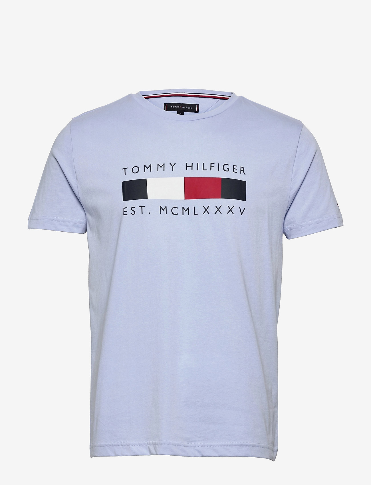 Tommy Hilfiger - LOGO BOX STRIPE TEE - sweet blue - 0