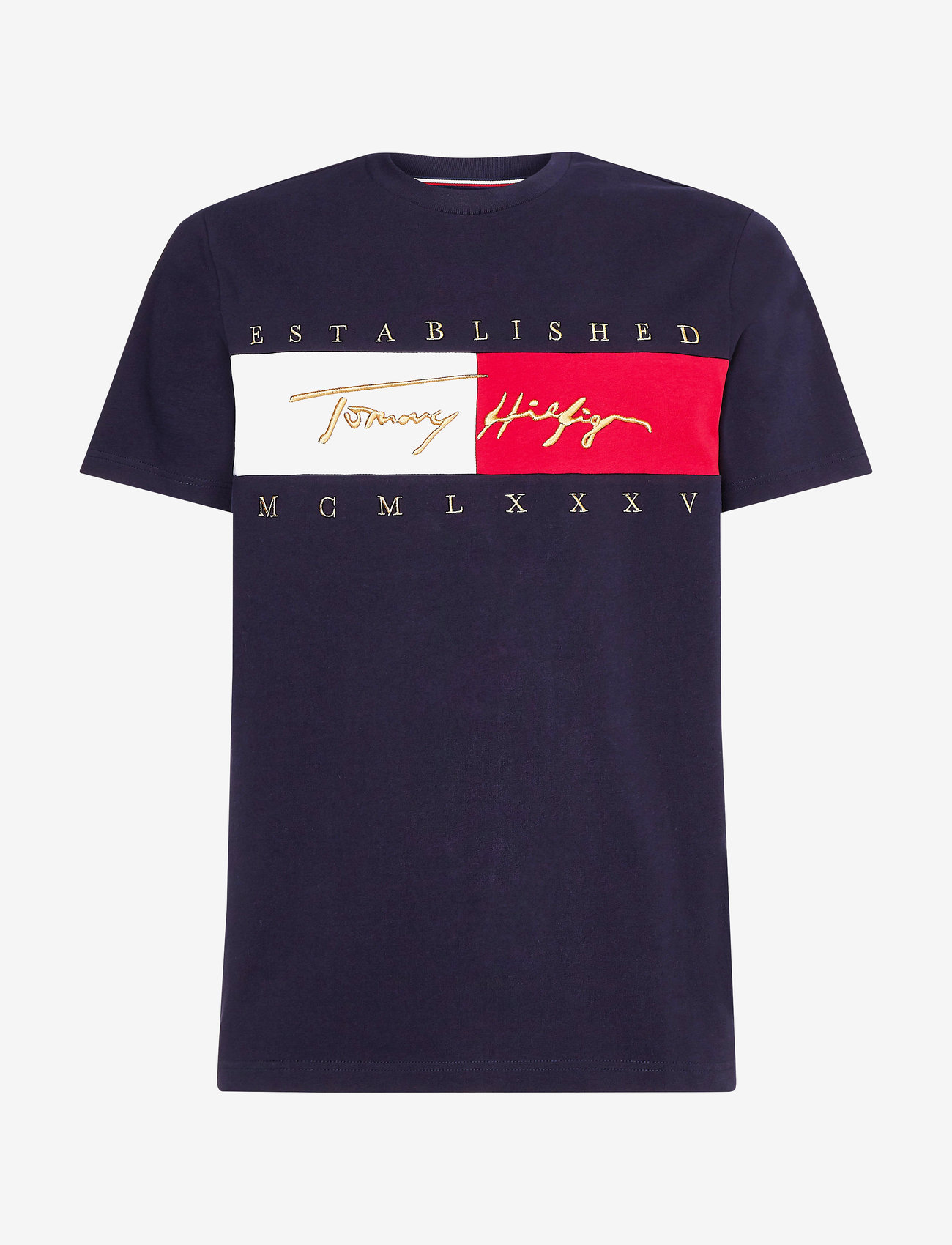 Tommy Hilfiger - SIGNATURE FLAG RELAXED FIT TEE - desert sky - 0