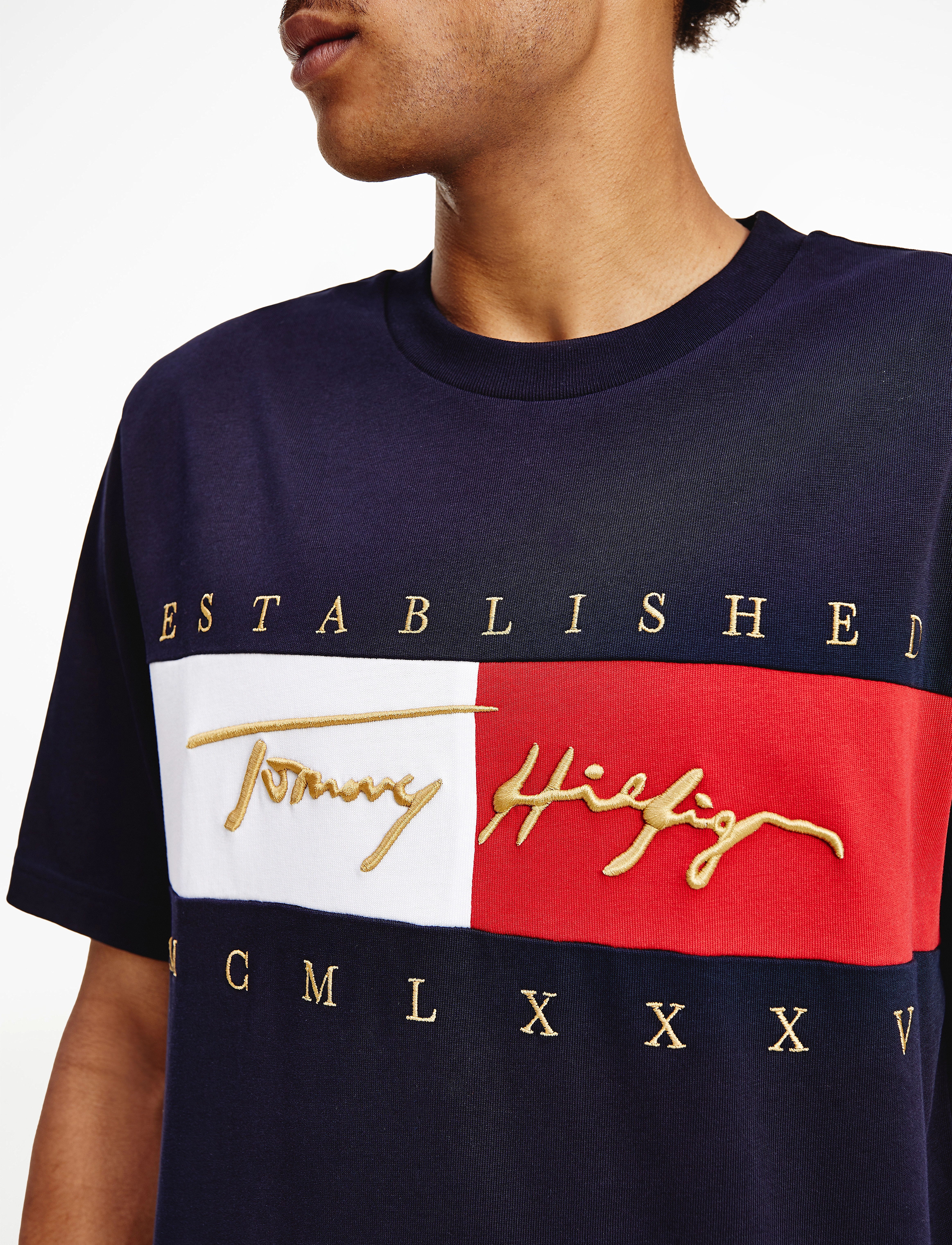 Tommy Hilfiger - SIGNATURE FLAG RELAXED FIT TEE - desert sky - 4