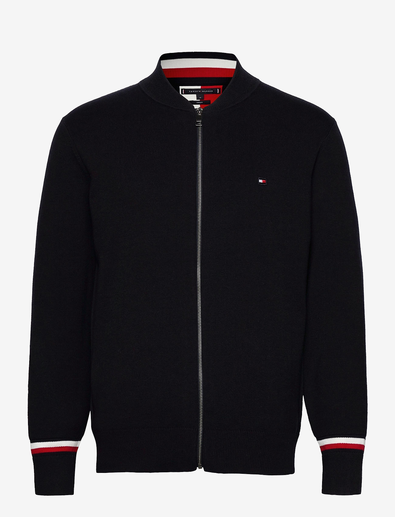 Tommy Hilfiger - GLOBAL STRIPE BASEBALL ZIP THRU - desert sky - 0