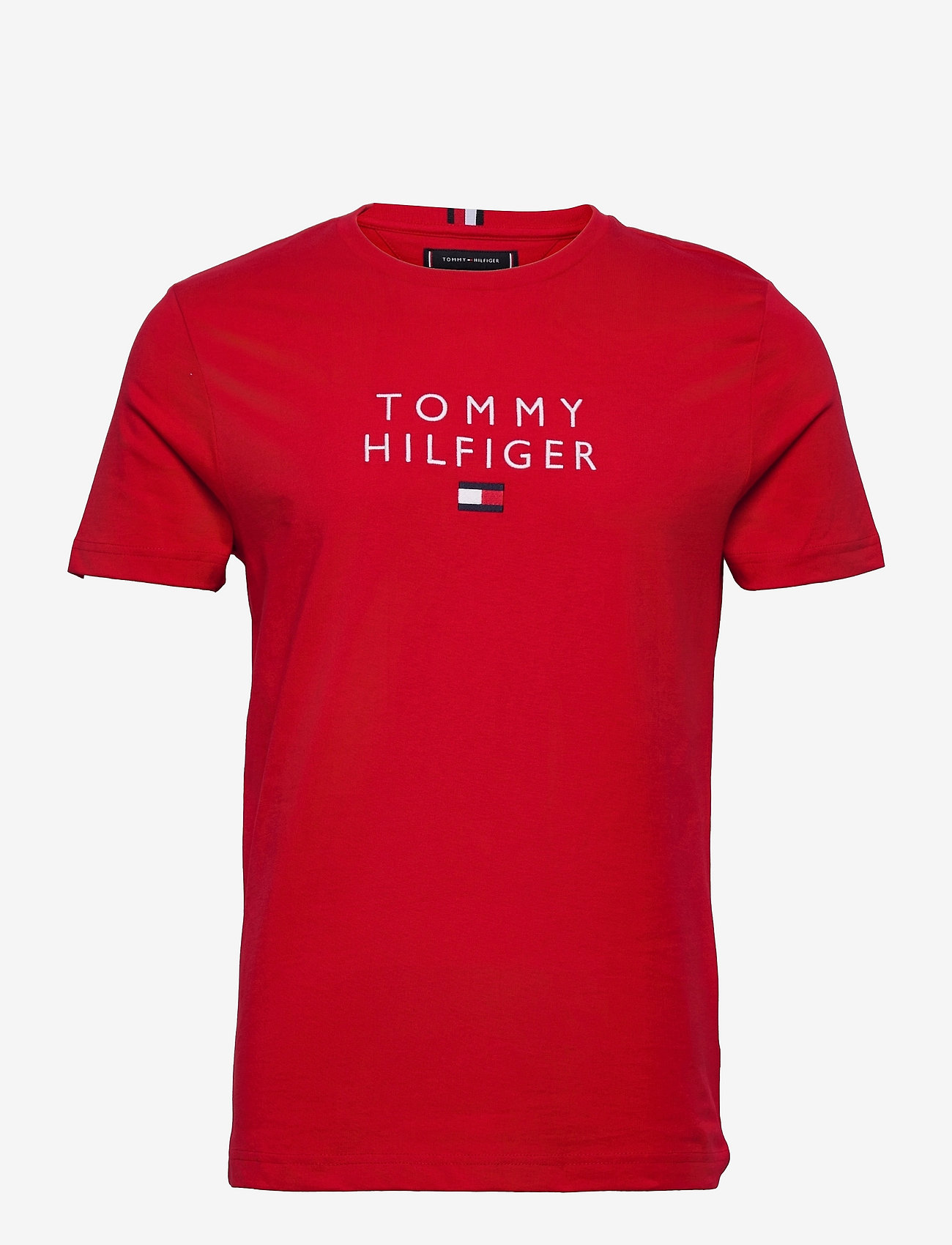 Tommy Hilfiger - STACKED TOMMY FLAG TEE - primary red - 0