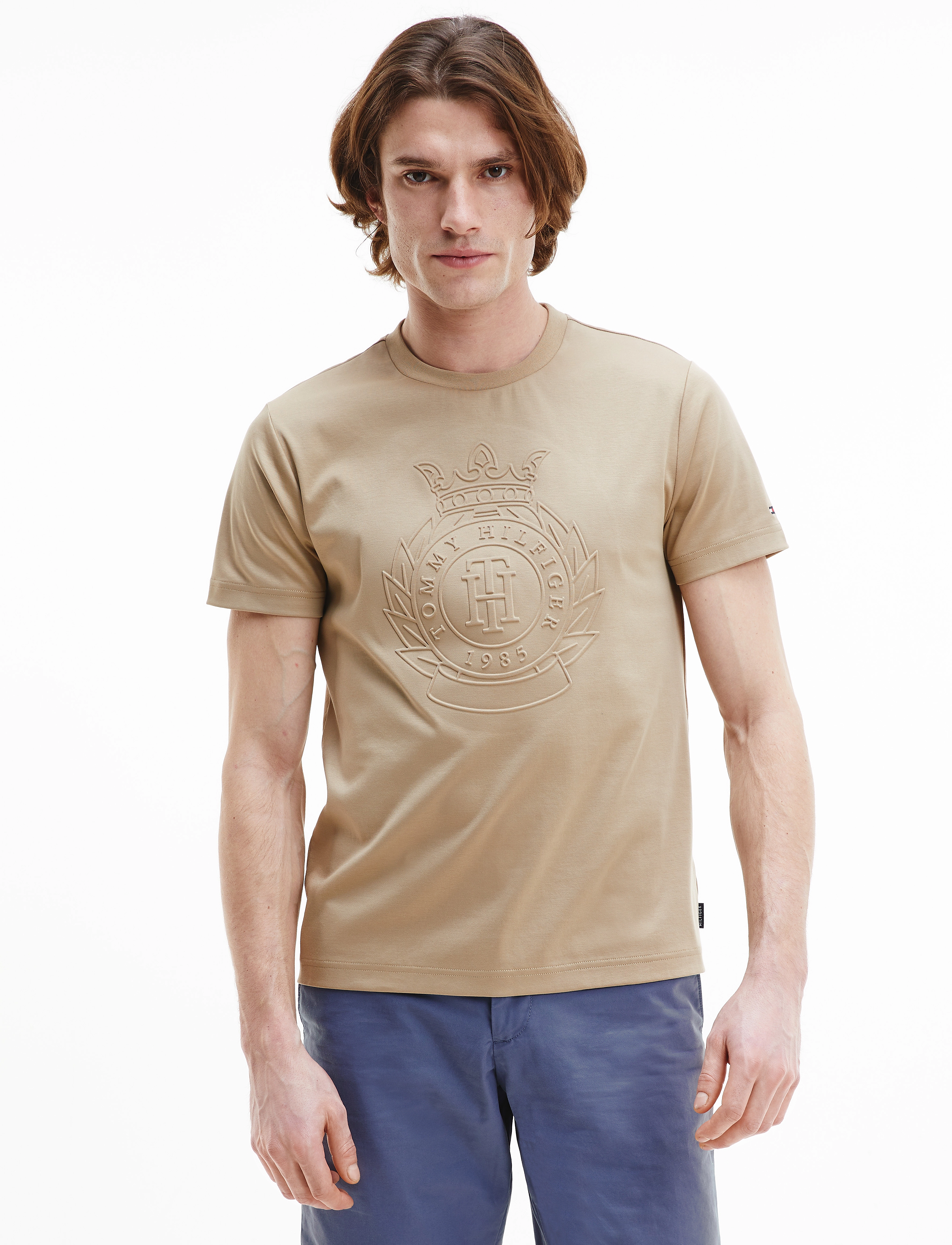 Tommy Hilfiger - LUXURY EMBOSS TEE - camel - 2