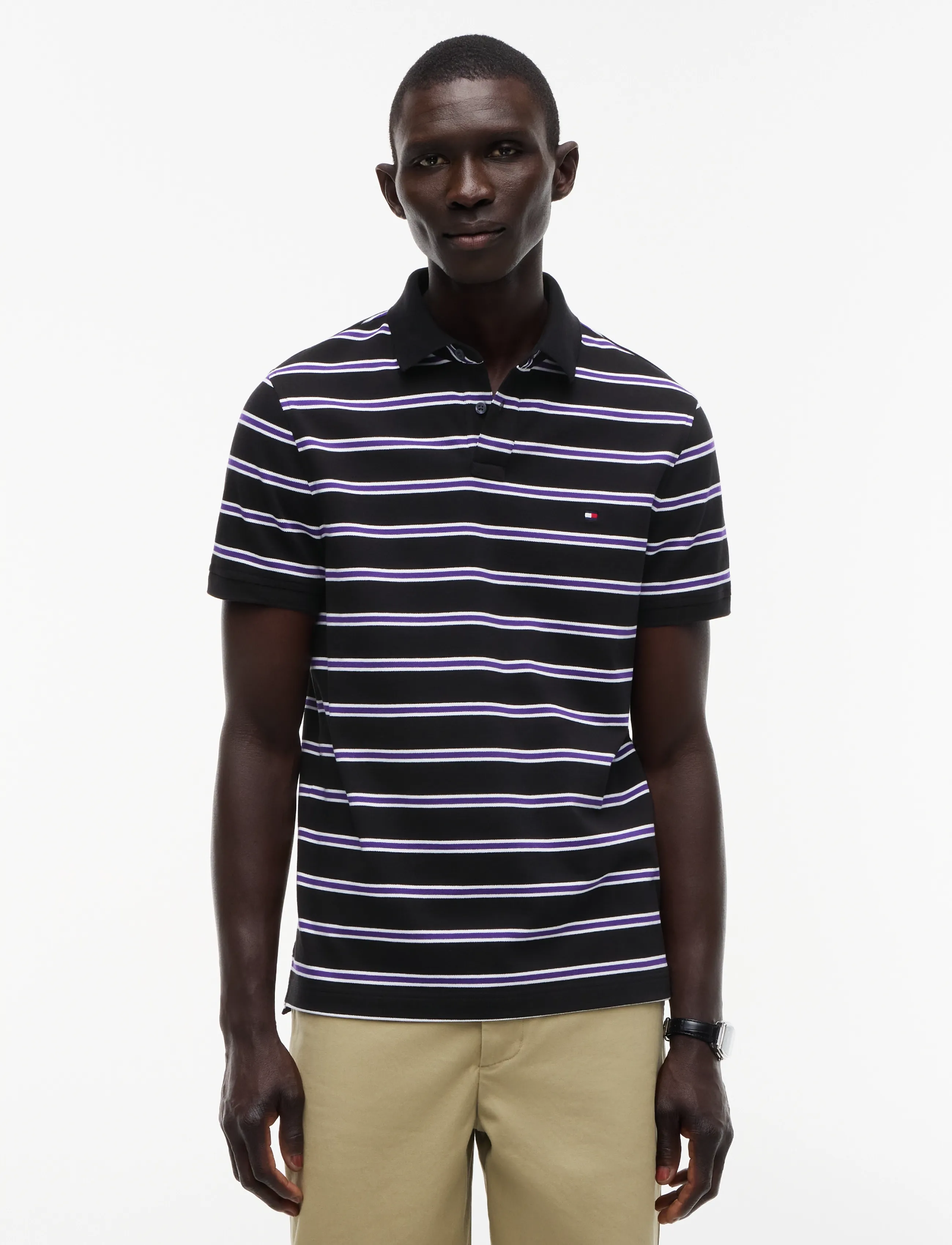 Tommy Hilfiger 1985 Regular Polo, XXL, Polos, Schwarz - Short-sleeved, Männerswear