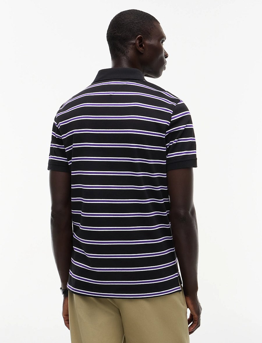 Tommy Hilfiger - CORE 1985 REGULAR POLO - kortärmade pikéer - black white tuscan grape - 2