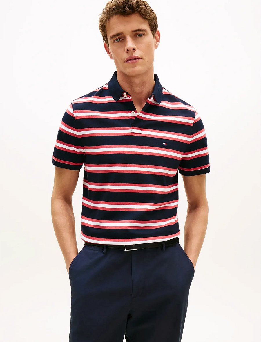 Tommy Hilfiger - CORE 1985 REGULAR POLO - lühikeste varrukatega polod - desert sky heritage pink multi - 0