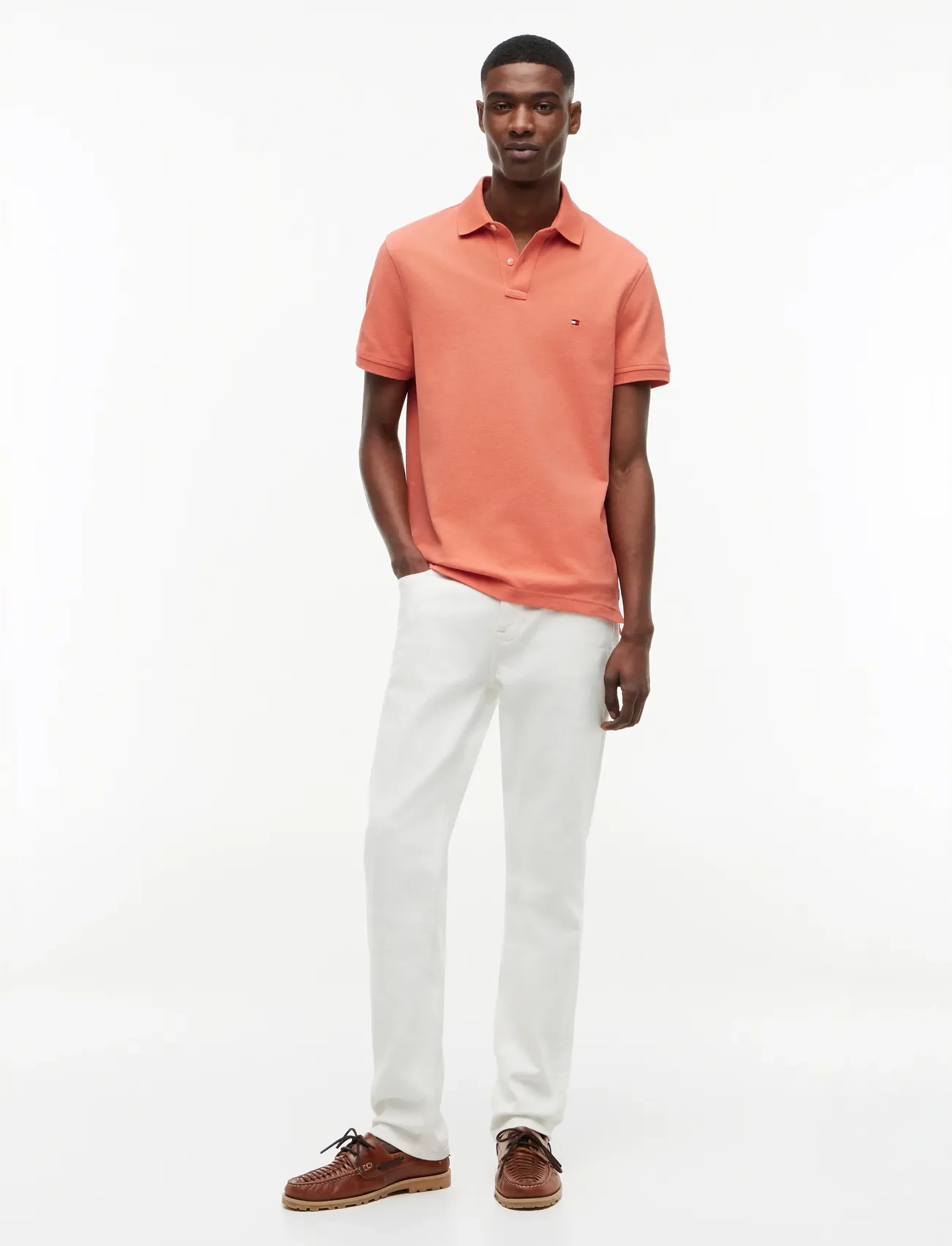 Tommy Hilfiger - 1985 REGULAR POLO - kortärmade pikéer - brilliant orange heather - 4