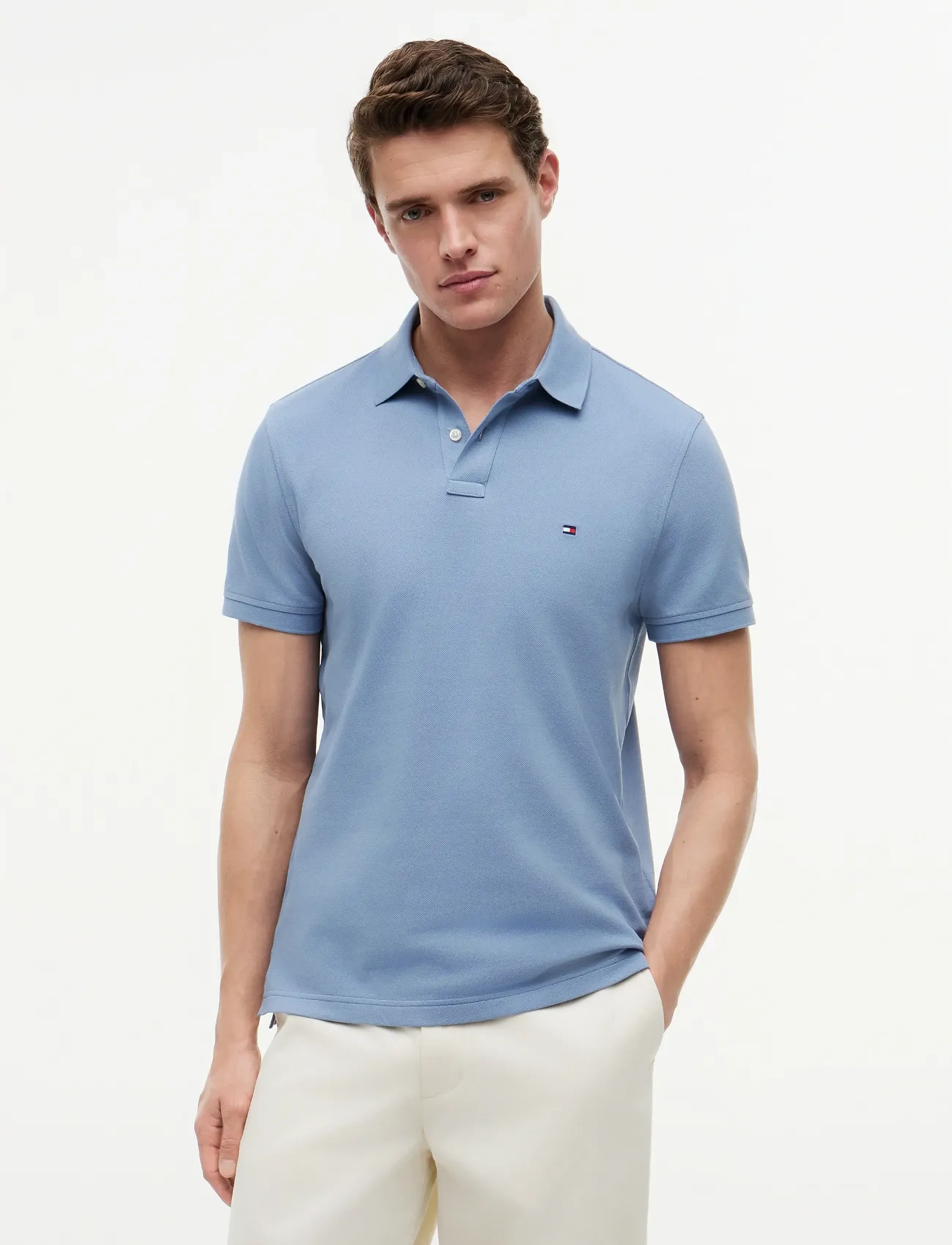 Tommy Hilfiger 1985 Regular Polo, XL, Polos, Blau - Short-sleeved, Männerswear