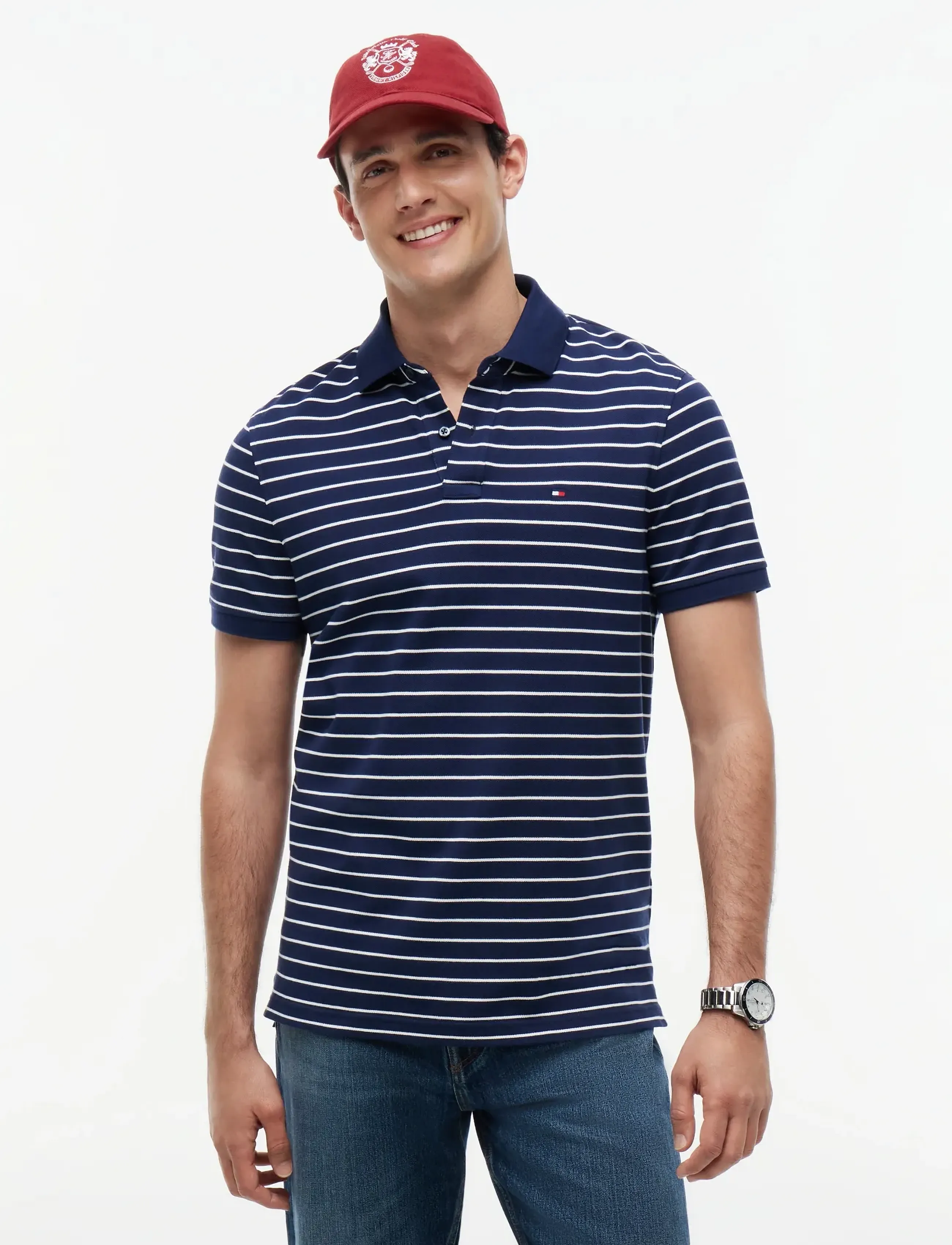Tommy Hilfiger 1985 Regular Polo, XXL, Polos, Marineblau - Short-sleeved, Männerswear