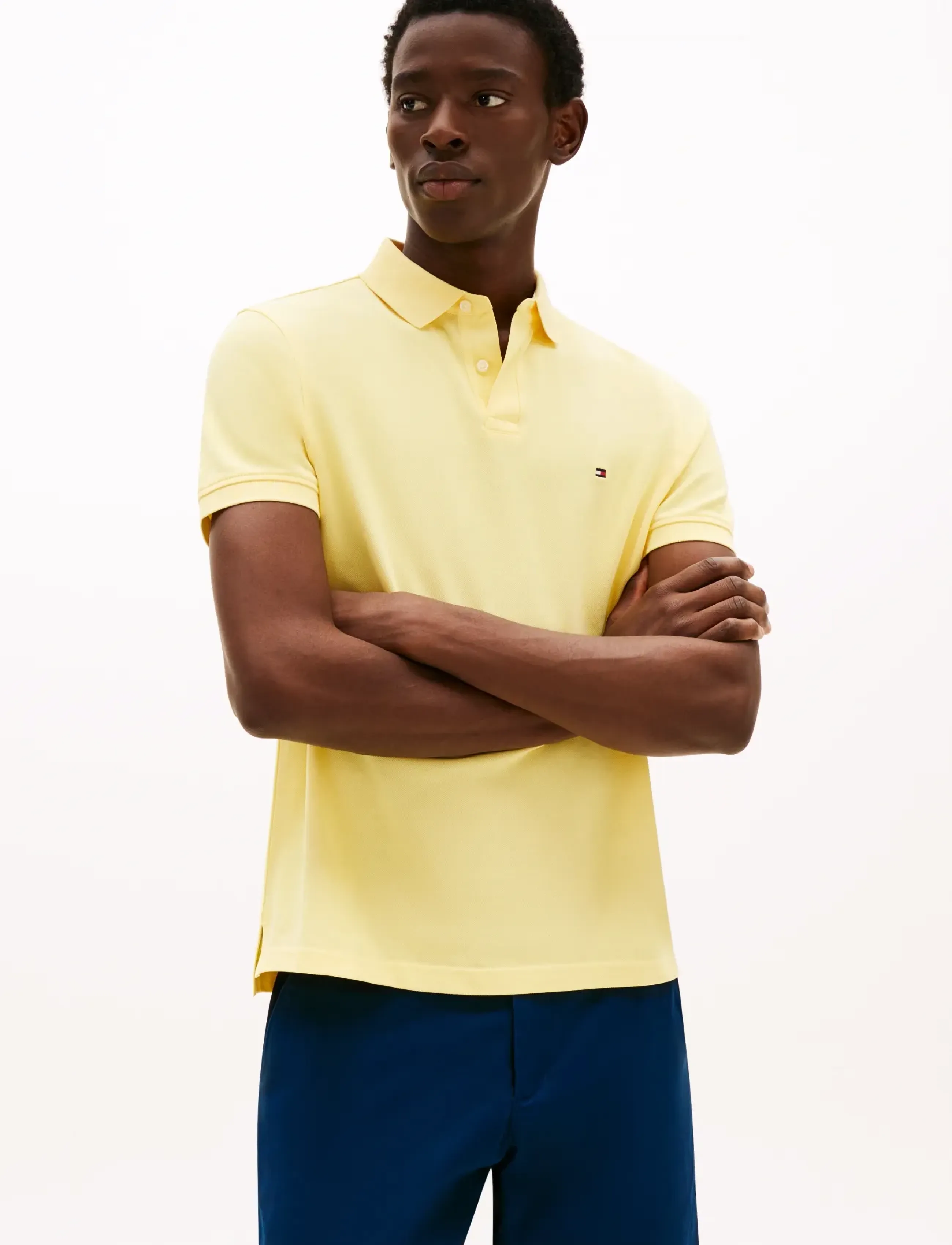 Tommy Hilfiger 1985 Regular Polo, L, Polos, Gelb - Short-sleeved, Männerswear