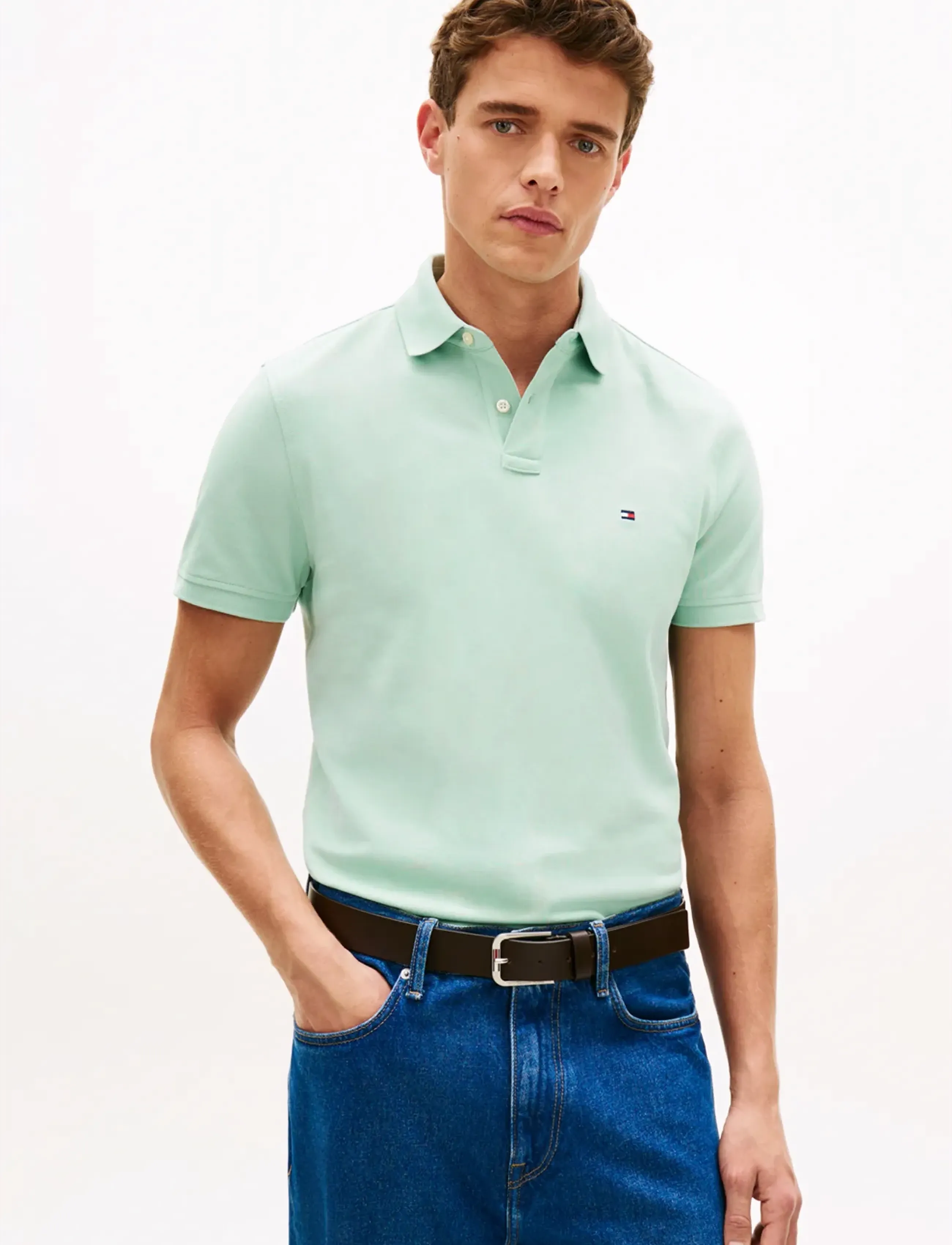 Tommy Hilfiger 1985 Regular Polo, S, Polos, Grün - Short-sleeved, Männerswear
