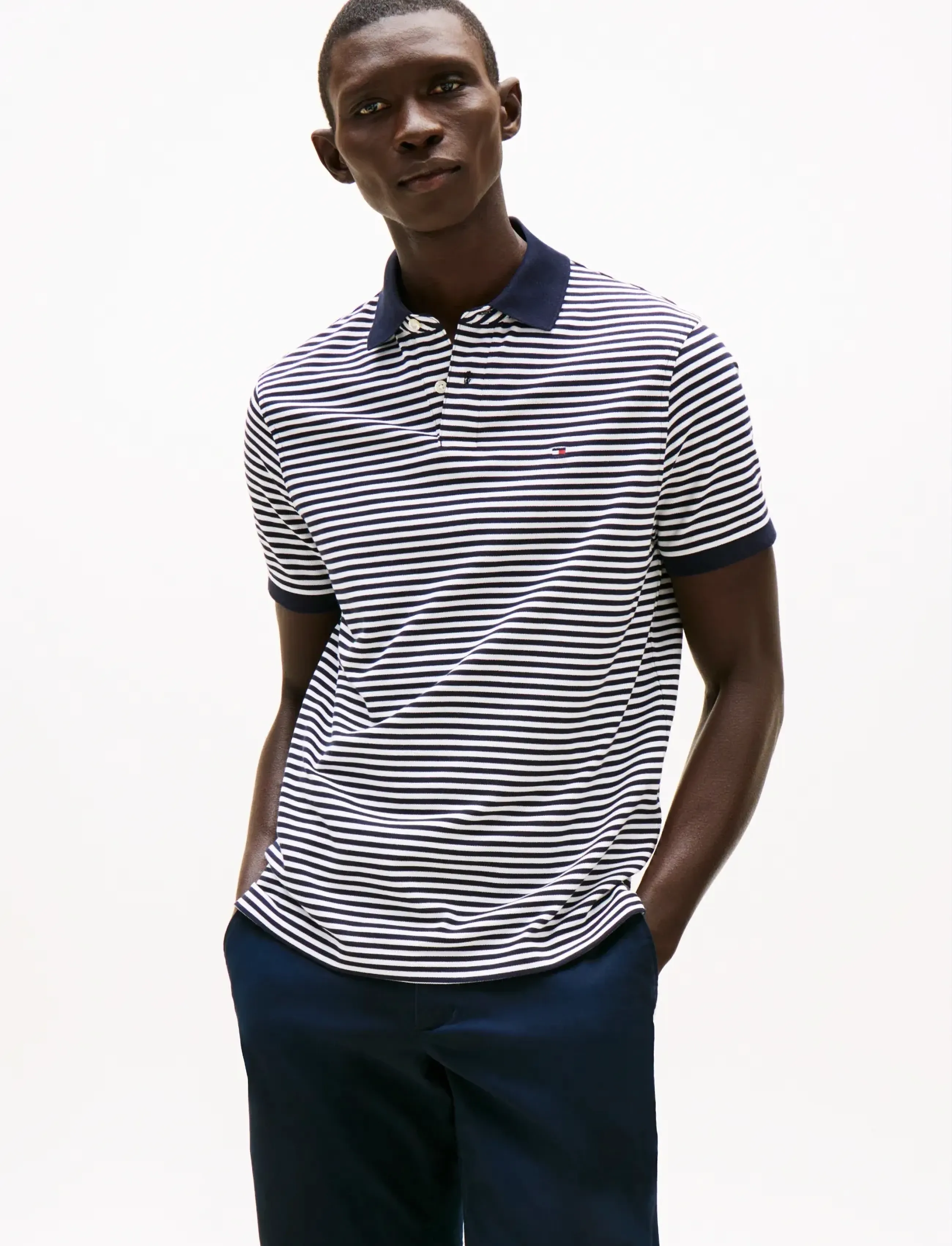 Tommy Hilfiger 1985 REGULAR POLO - Tommy Hilfiger - DESERT SKY   WHITE / navy