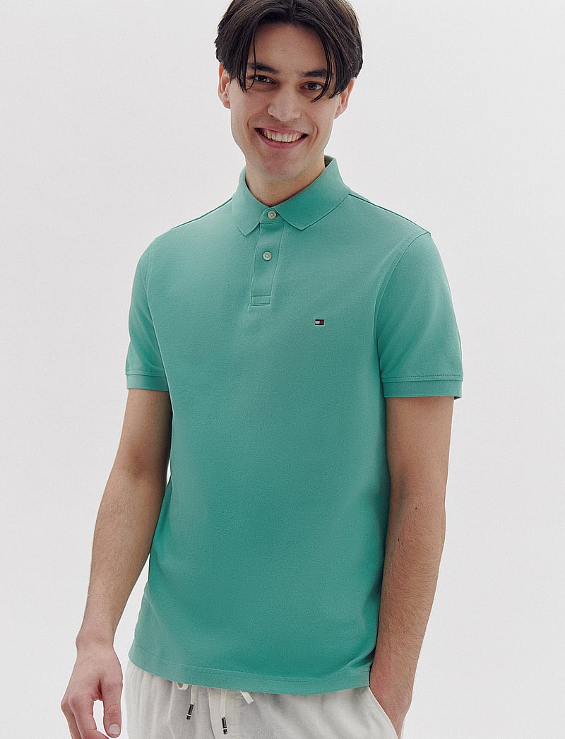 Tommy Hilfiger - CORE 1985 REGULAR POLO - short-sleeved polos - hazy teal - 0