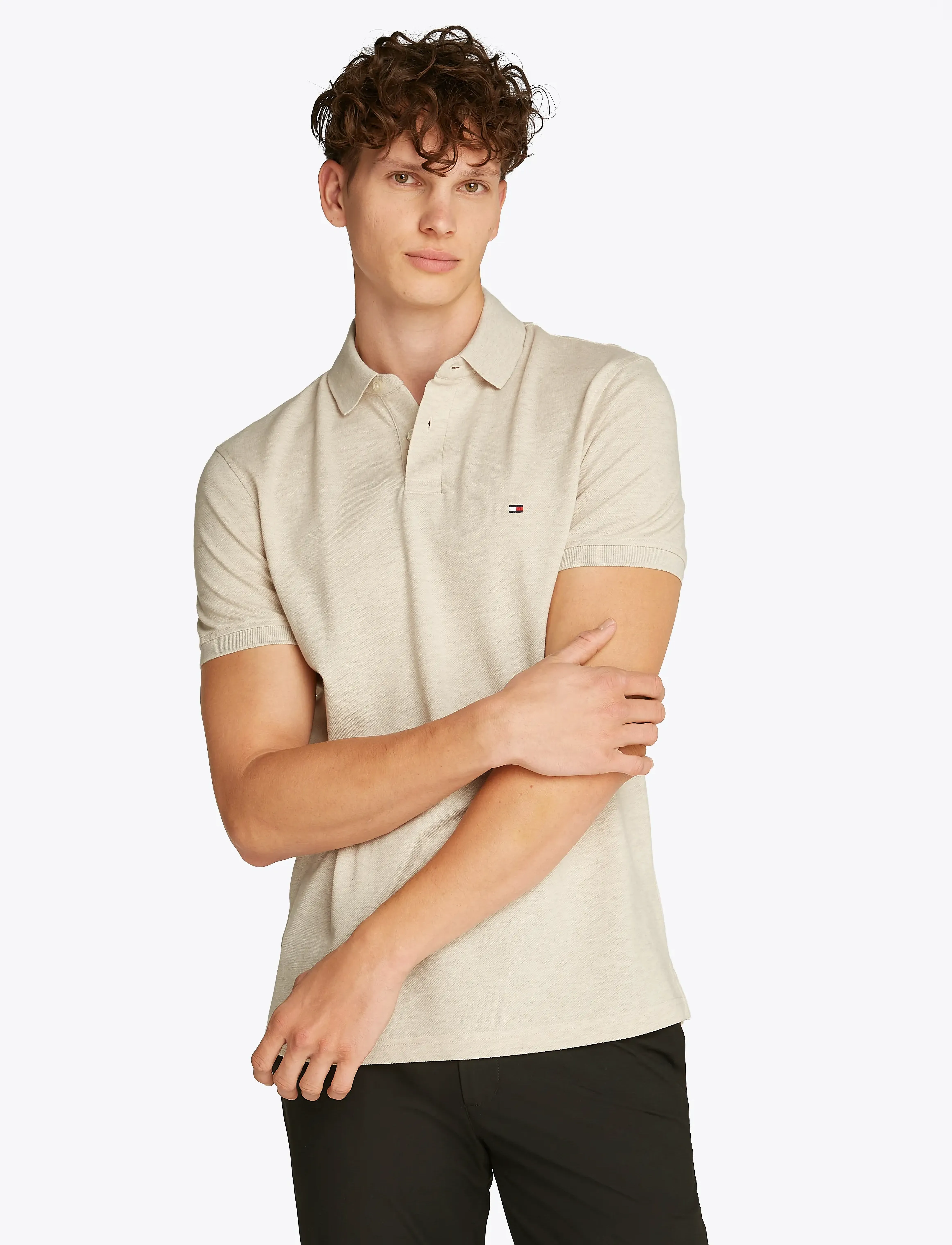Tommy Hilfiger 1985 REGULAR POLO - Tommy Hilfiger - HEATHERED OATMILK / beige