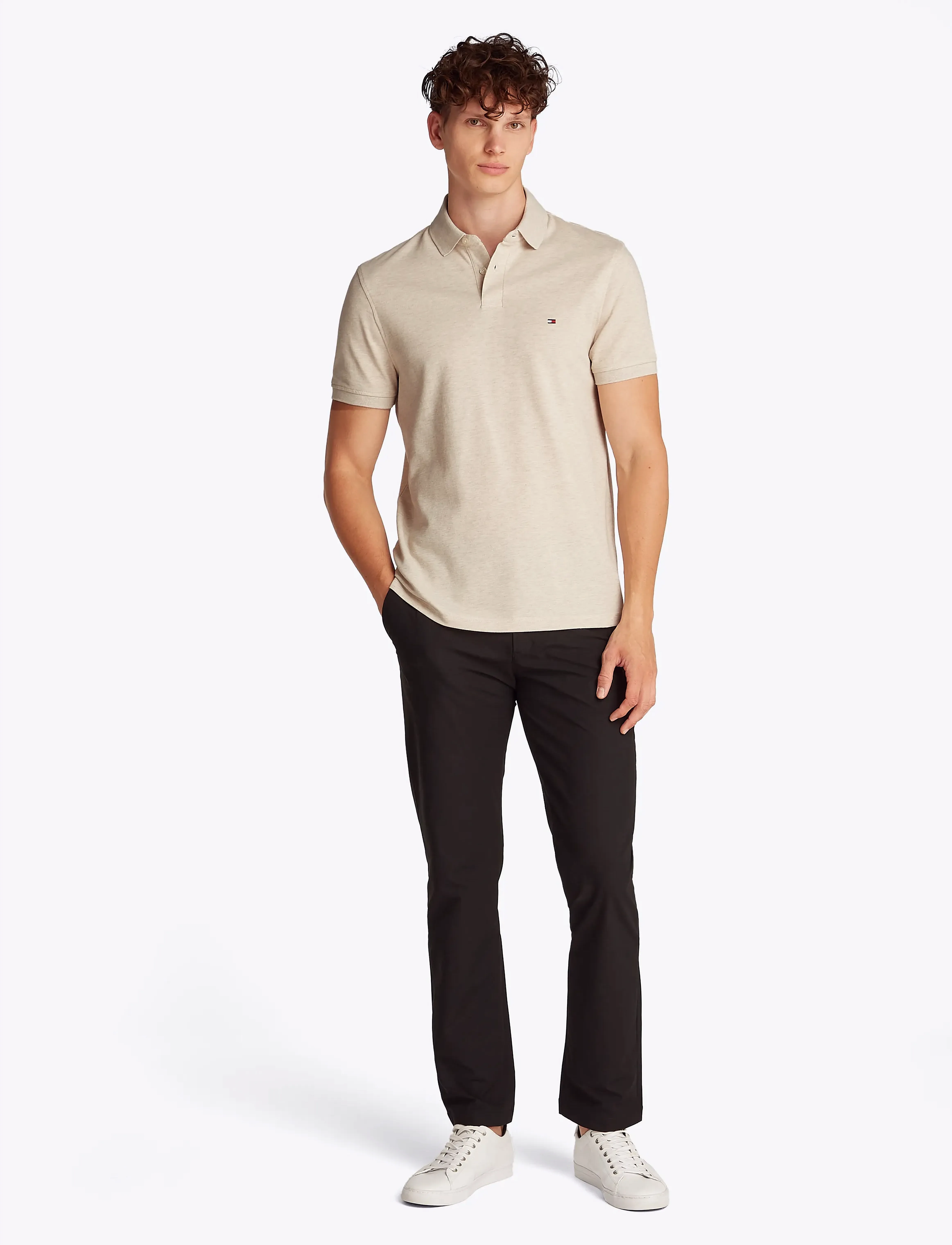 Tommy Hilfiger - 1985 REGULAR POLO - lyhythihaiset - heathered oatmilk - 5