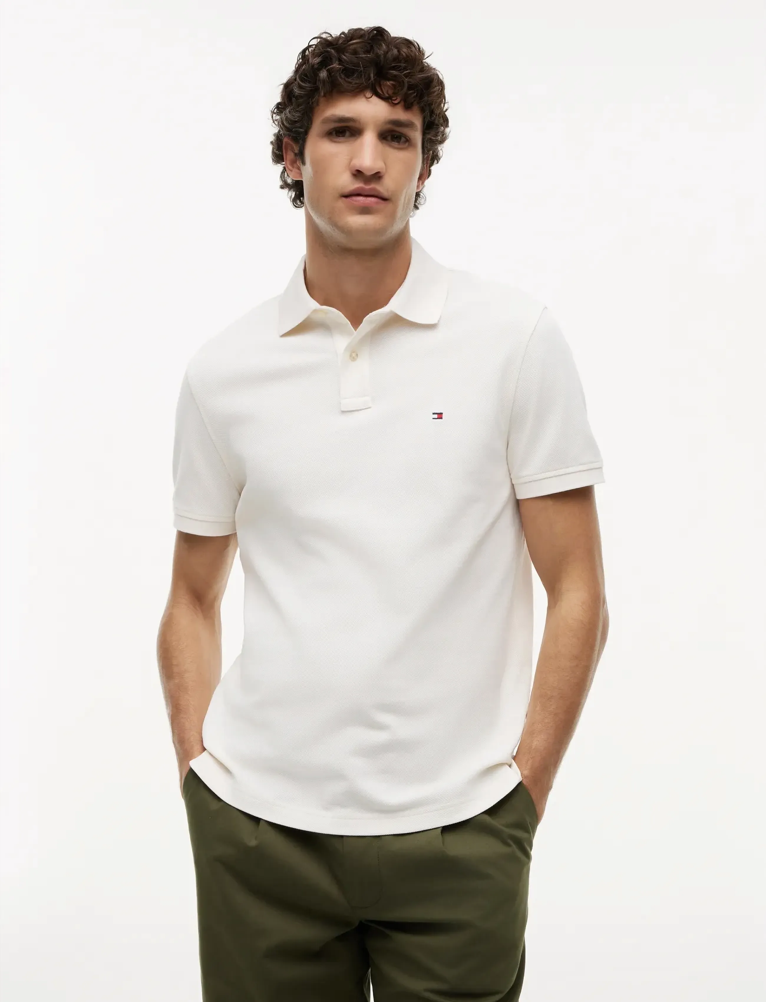 Tommy Hilfiger 1985 Regular Polo, XL, Polos, Weiß - Short-sleeved, Männerswear