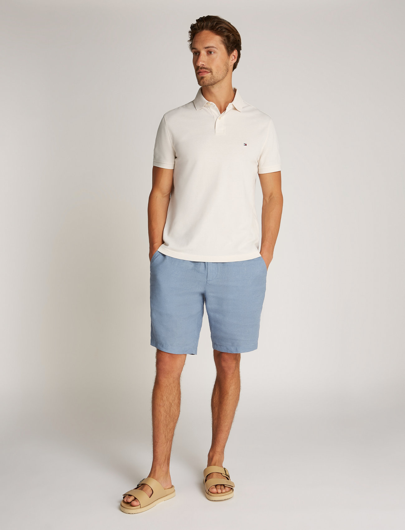 Tommy Hilfiger - 1985 REGULAR POLO - kortærmede poloer - ivory petal - 0