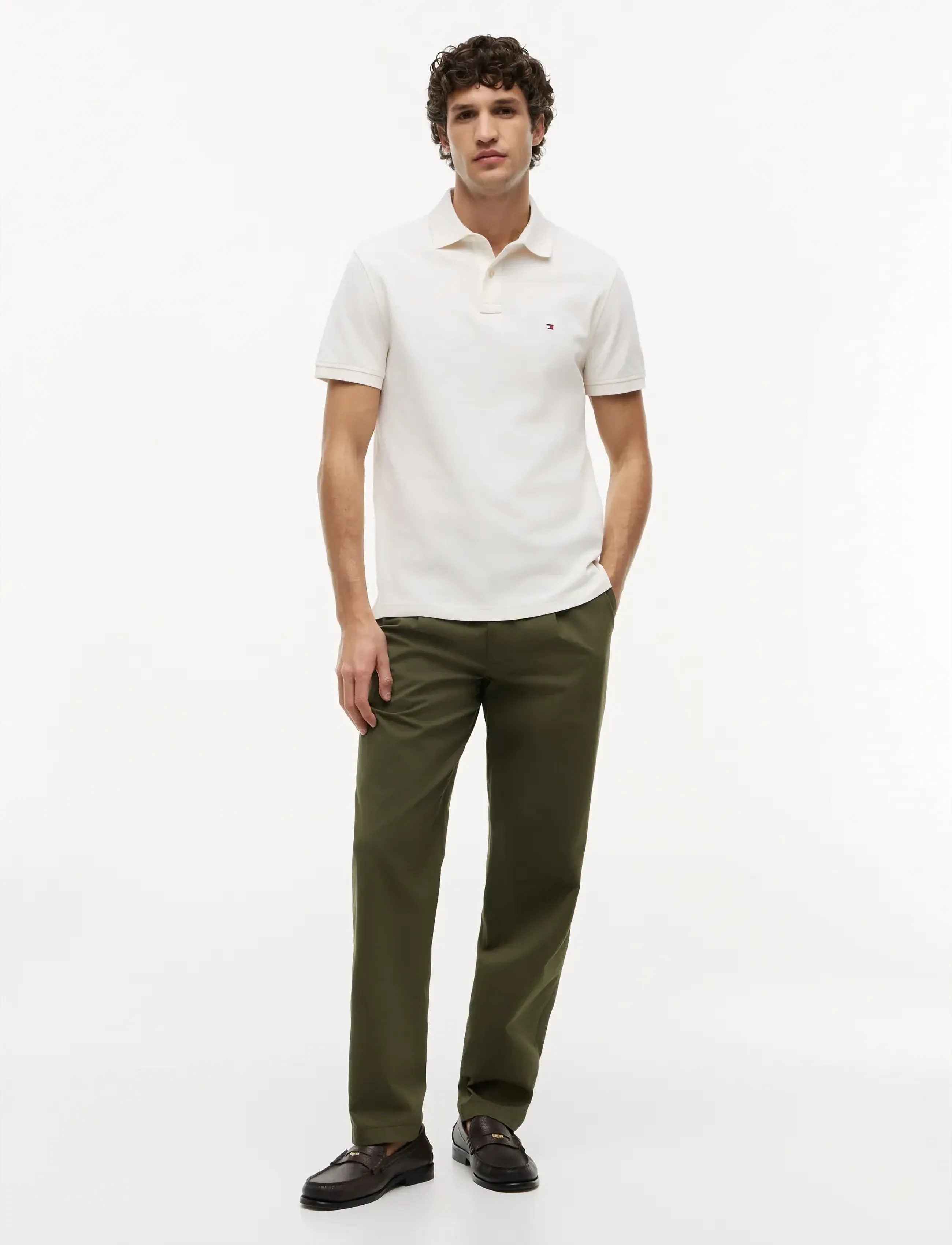 Tommy Hilfiger - 1985 REGULAR POLO - lühikeste varrukatega polod - ivory petal - 5