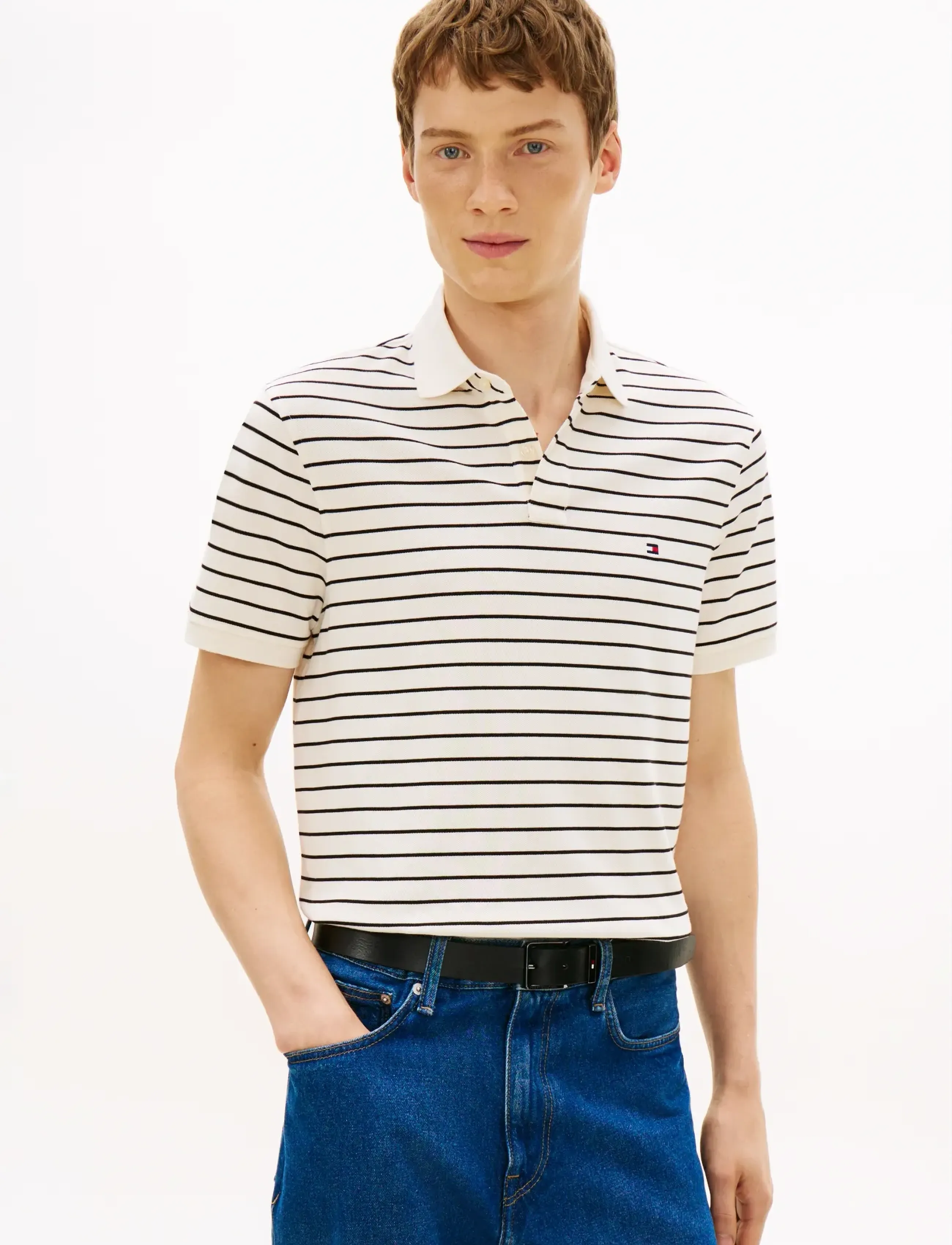 Tommy Hilfiger 1985 Regular Polo, XL, Polos, Creme - Short-sleeved, Männerswear