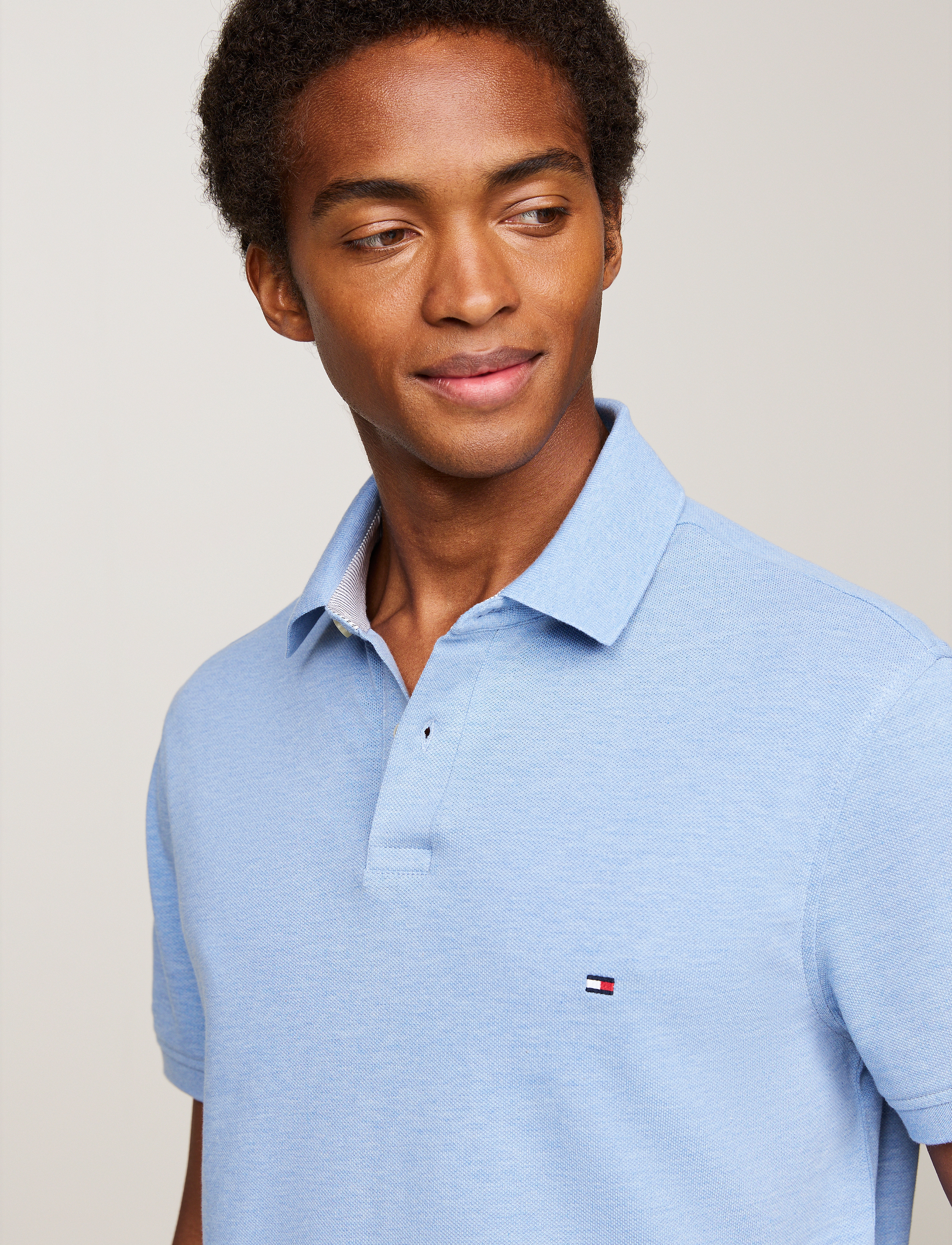 Tommy Hilfiger - CORE 1985 REGULAR POLO - lühikeste varrukatega polod - light blue heather - 2