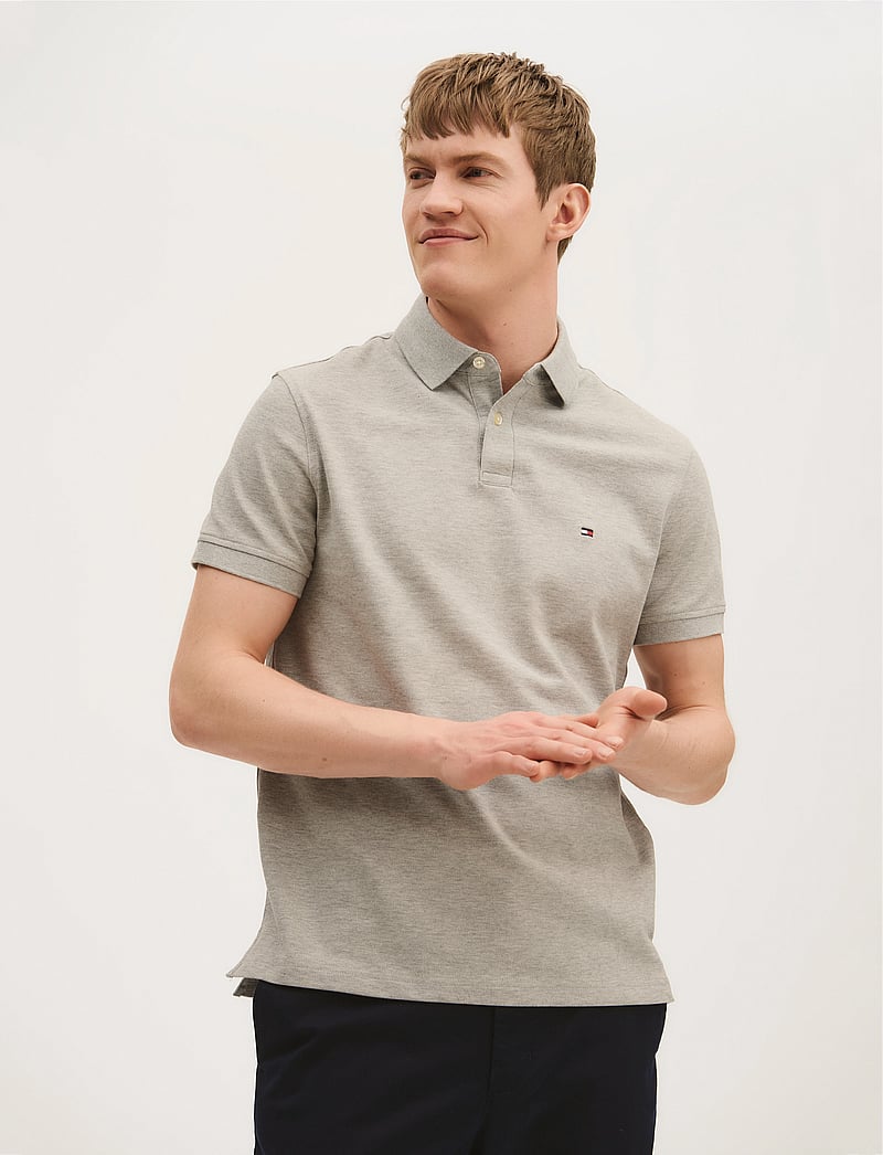 Tommy Hilfiger - CORE 1985 REGULAR POLO - kortärmade pikéer - light grey heather - 0