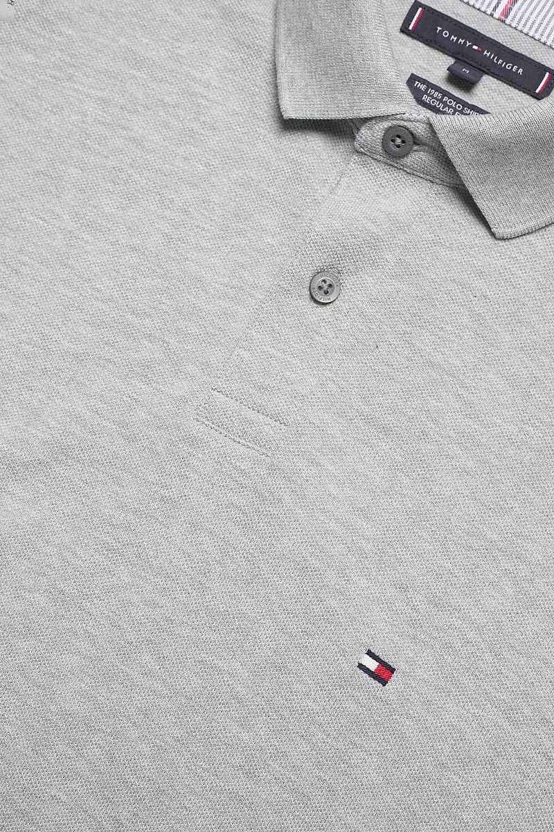 Tommy Hilfiger - CORE 1985 REGULAR POLO - kortärmade pikéer - light grey heather - 4