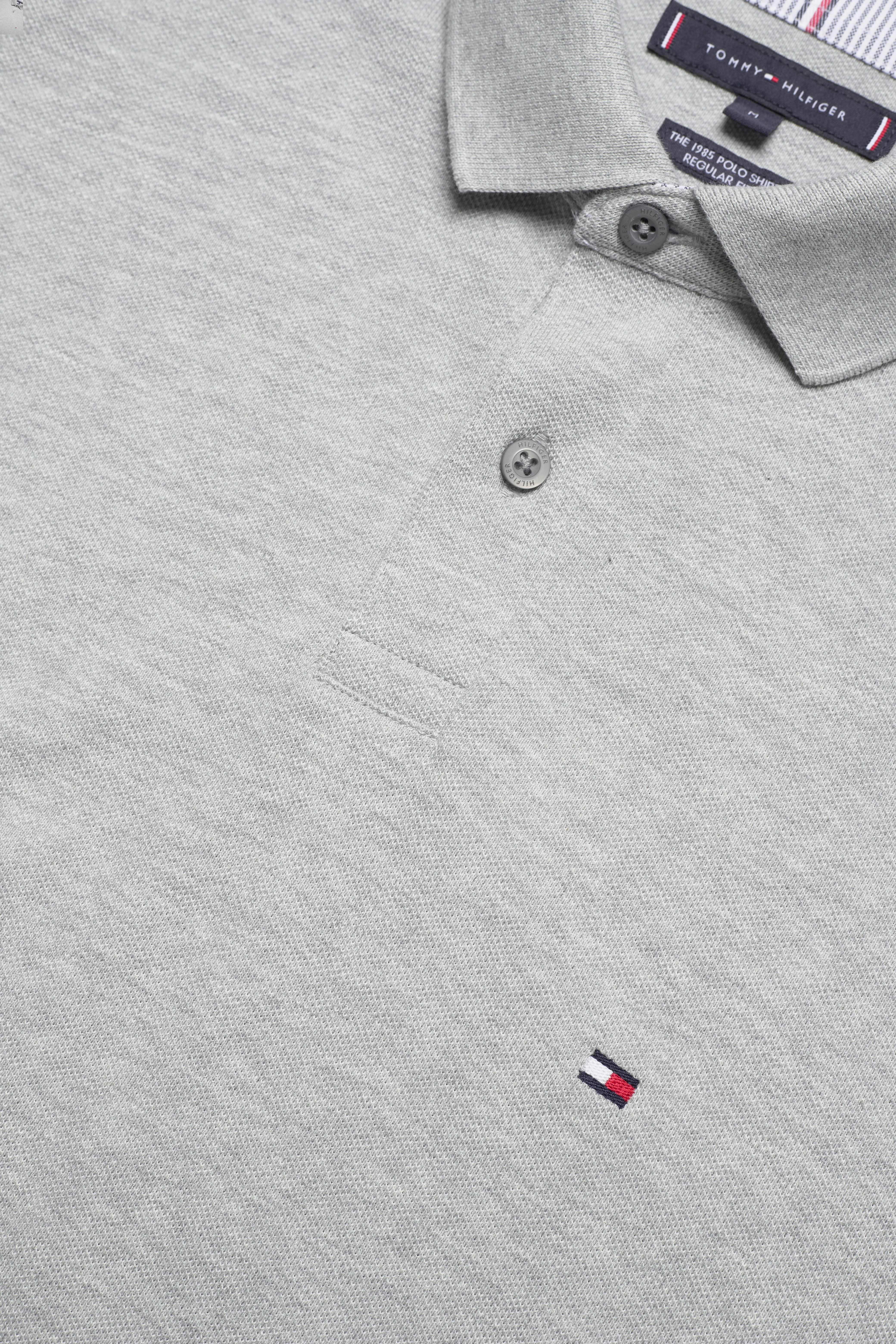 Tommy Hilfiger - 1985 REGULAR POLO - kortærmede poloer - light grey heather - 4
