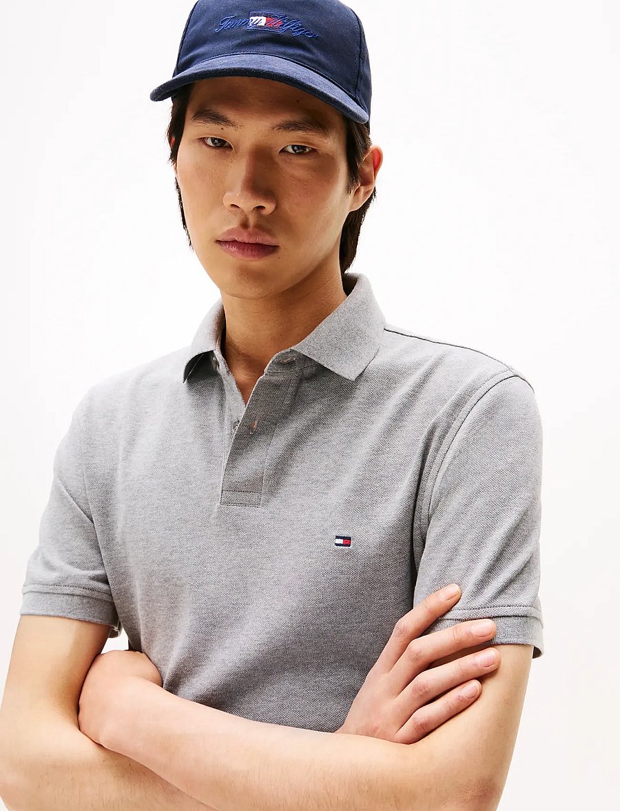 Tommy Hilfiger - CORE 1985 REGULAR POLO - lühikeste varrukatega polod - medium grey heather - 5