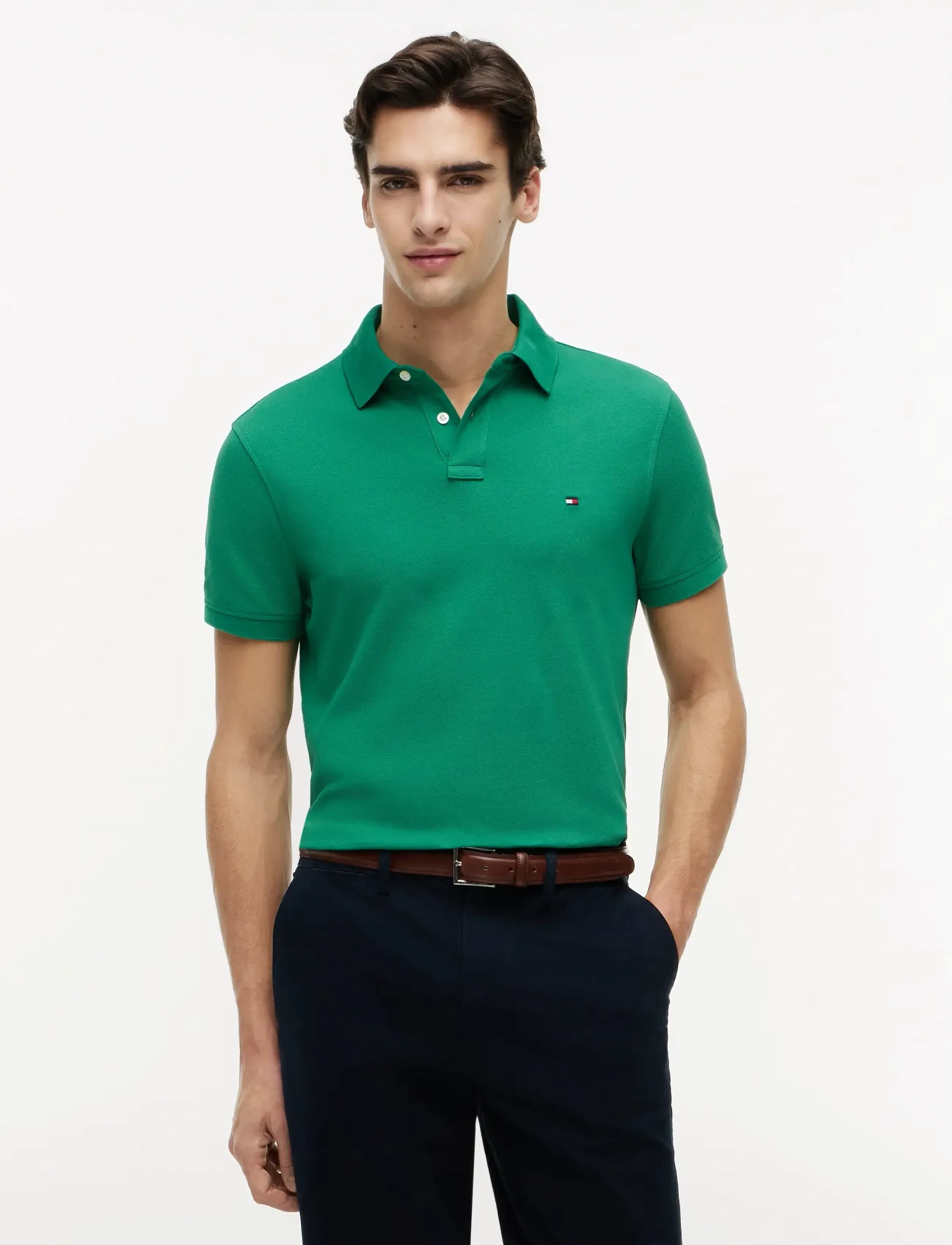 Tommy Hilfiger 1985 Regular Polo, XXL, Polos, Grün - Short-sleeved, Männerswear