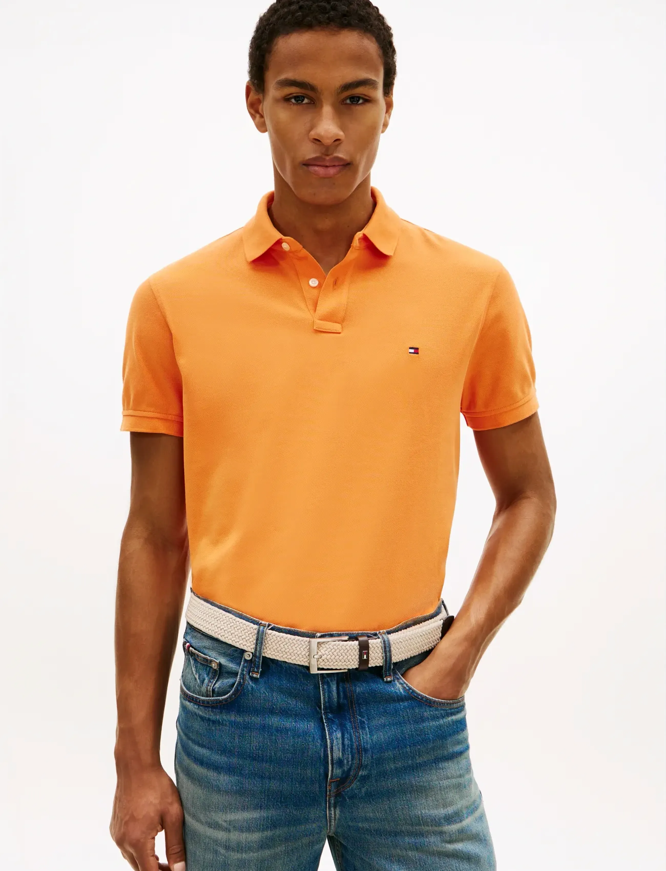 Tommy Hilfiger CORE 1985 REGULAR POLO - Tøj - ORANGE TULIP / orange