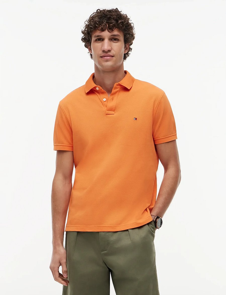 Tommy Hilfiger - 1985 REGULAR POLO - lühikeste varrukatega polod - orange tulip - 0