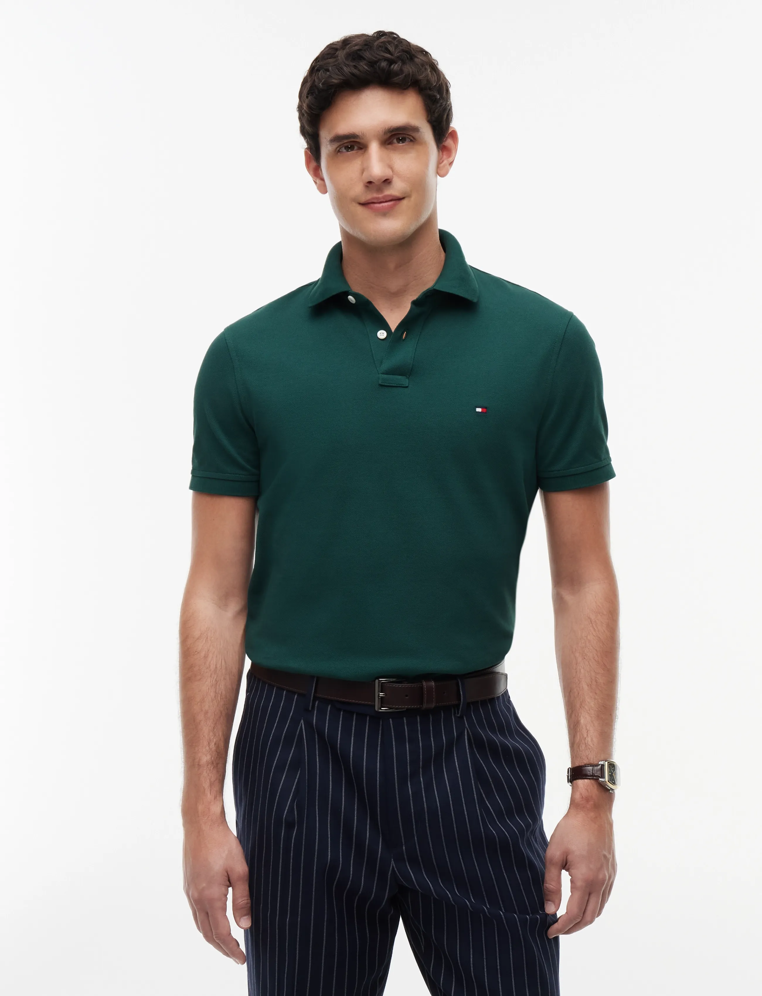 Tommy Hilfiger 1985 Regular Polo, XL, Polos, Grün - Short-sleeved, Männerswear