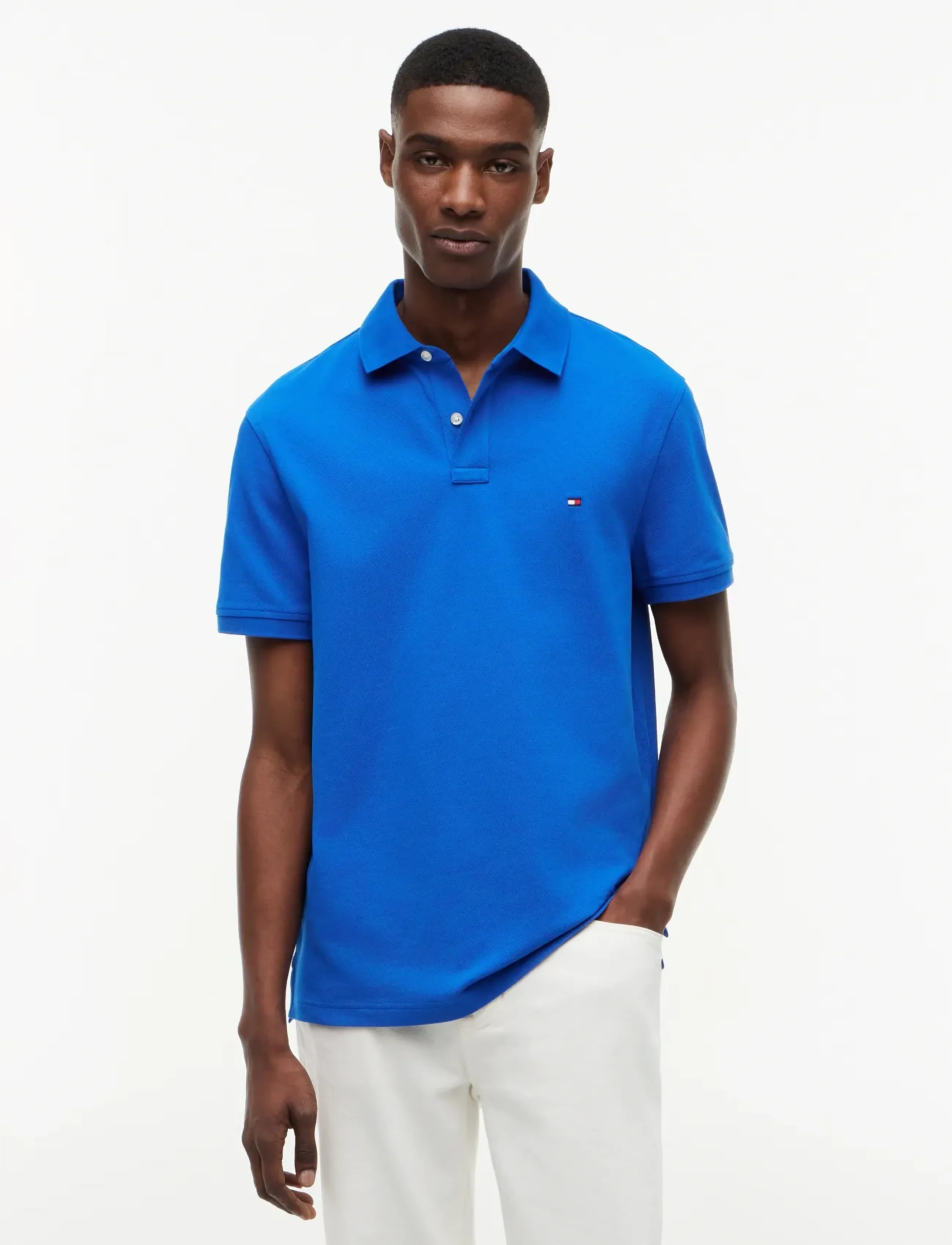 Tommy Hilfiger 1985 Regular Polo, XL, Polos, Blau - Short-sleeved, Männerswear