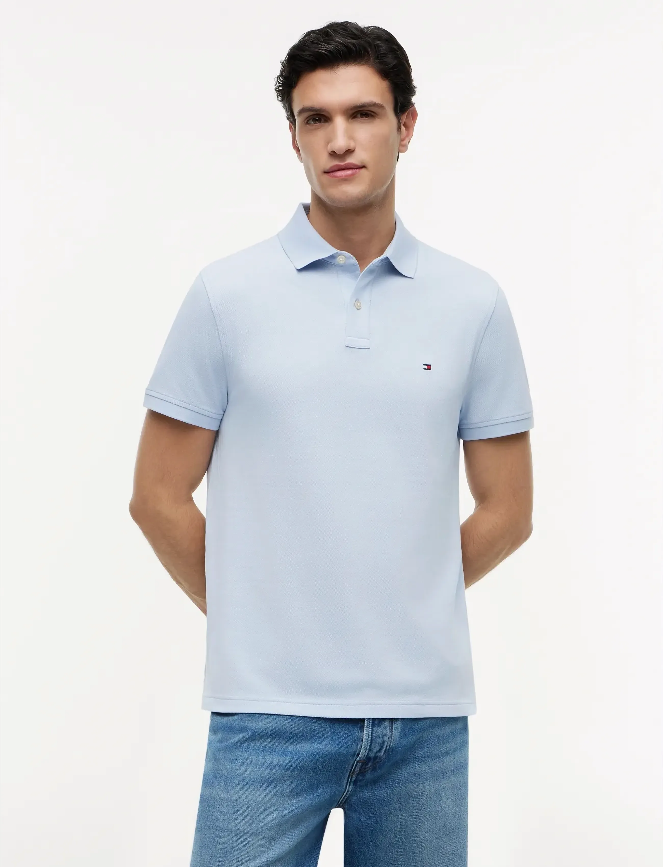Tommy Hilfiger 1985 Regular Polo, M, Polos, Blau - Short-sleeved, Männerswear