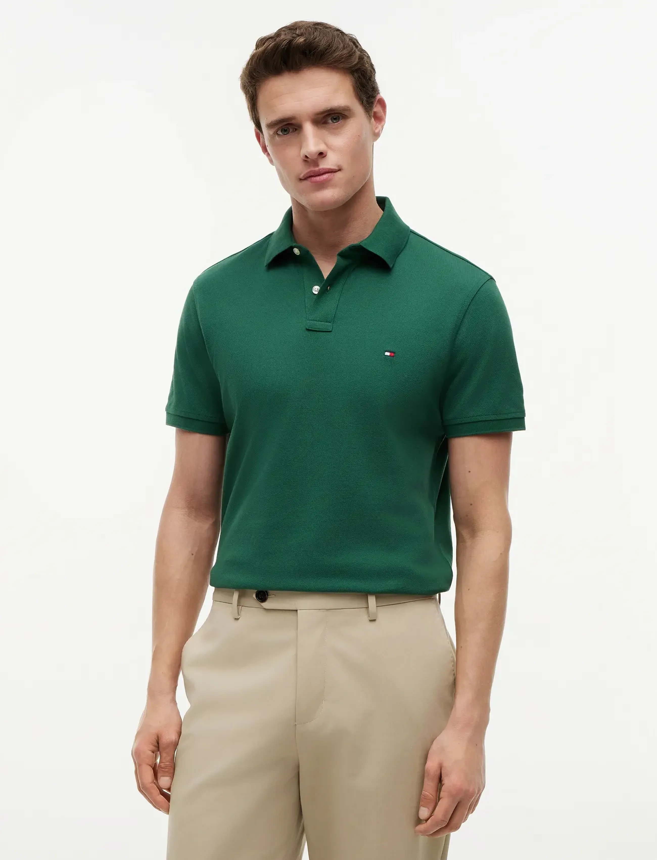 Tommy Hilfiger 1985 Regular Polo, XS, Polos, Grün - Short-sleeved, Männerswear
