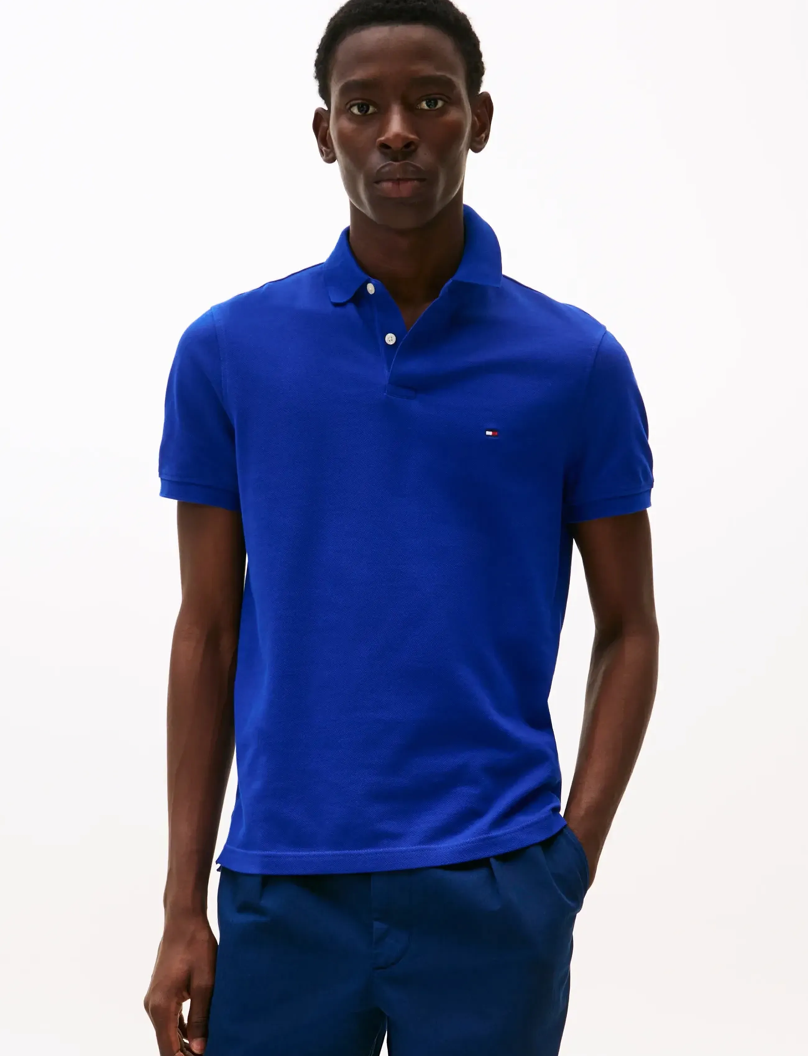 Tommy Hilfiger 1985 Regular Polo, XL, Polos, Blau - Short-sleeved, Männerswear