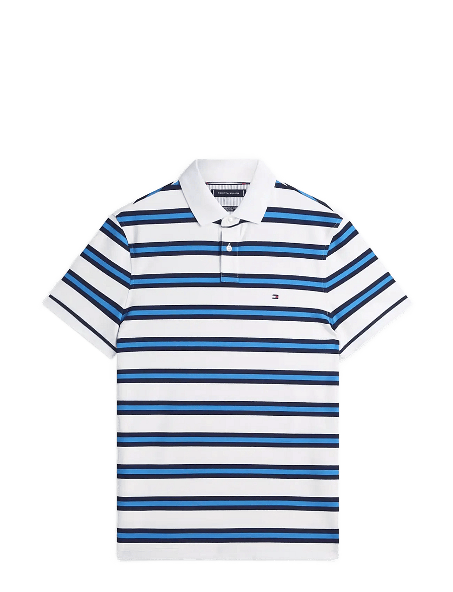 Tommy Hilfiger - CORE 1985 REGULAR POLO - short-sleeved polos - white desert sky multi - 1