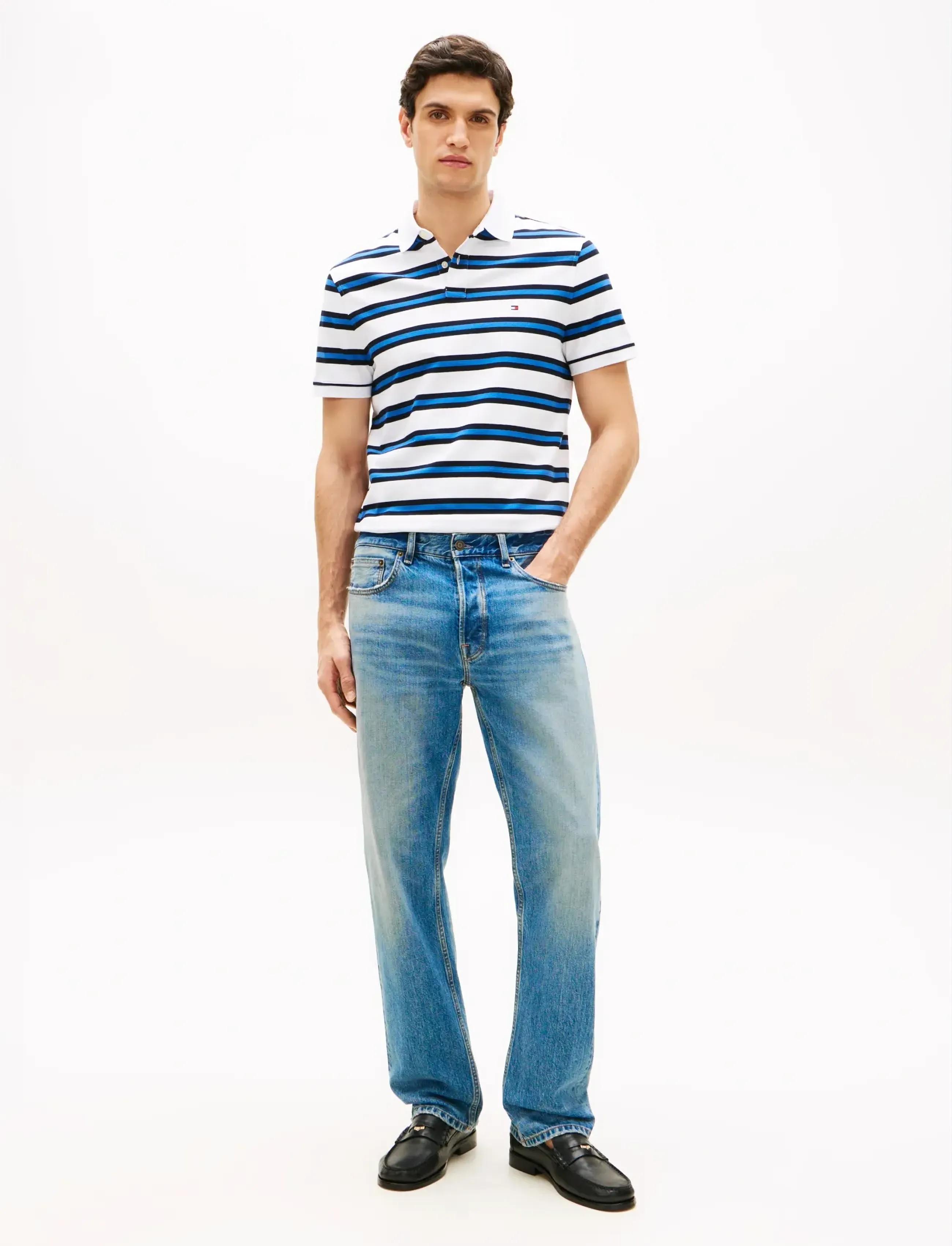 Tommy Hilfiger - 1985 REGULAR POLO - short-sleeved polos - white   desert sky multi - 3