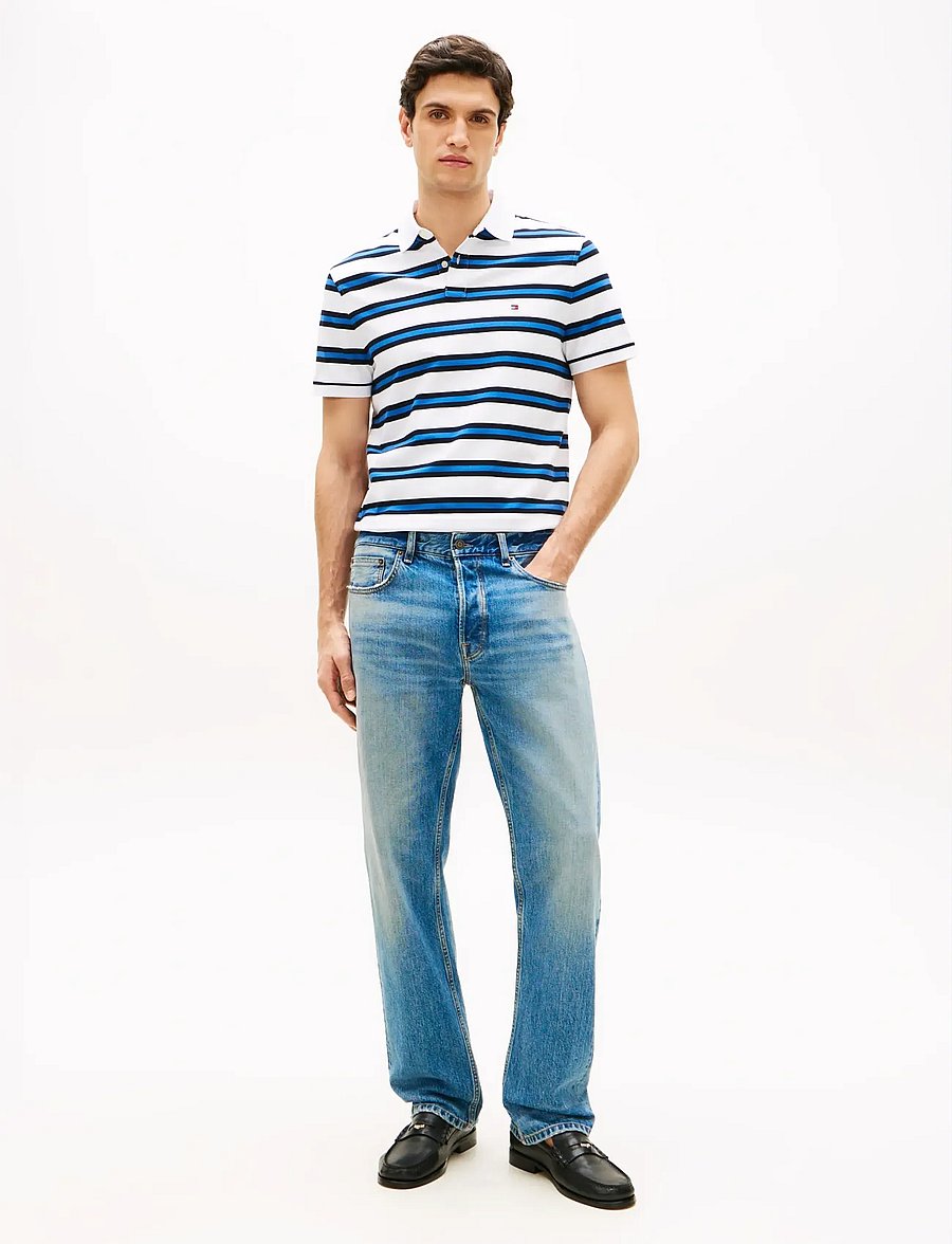 Tommy Hilfiger - CORE 1985 REGULAR POLO - short-sleeved polos - white desert sky multi - 3