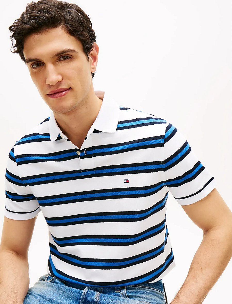Tommy Hilfiger - CORE 1985 REGULAR POLO - short-sleeved polos - white desert sky multi - 4