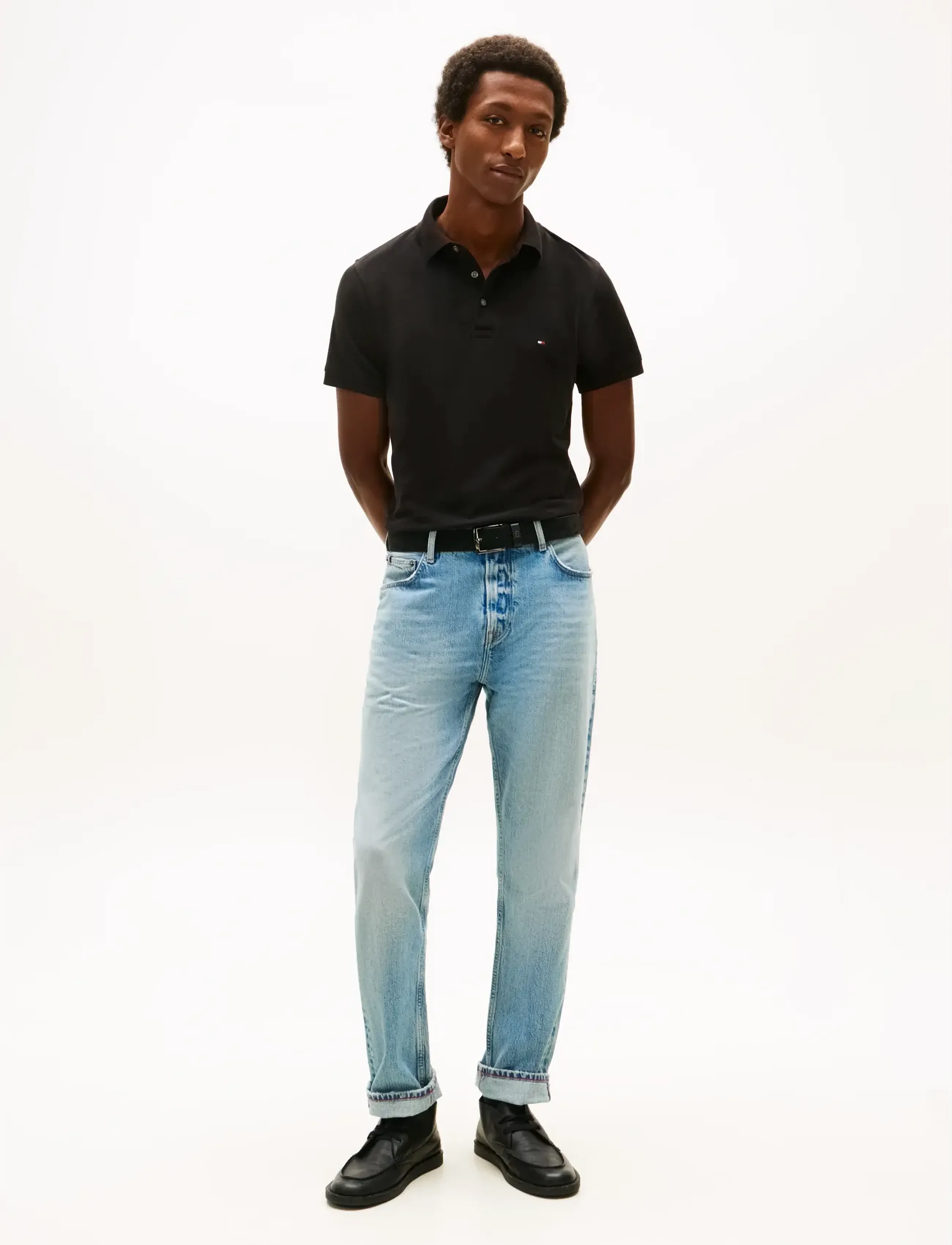 Tommy Hilfiger CORE 1985 SLIM POLO - Poloer - BLACK / black