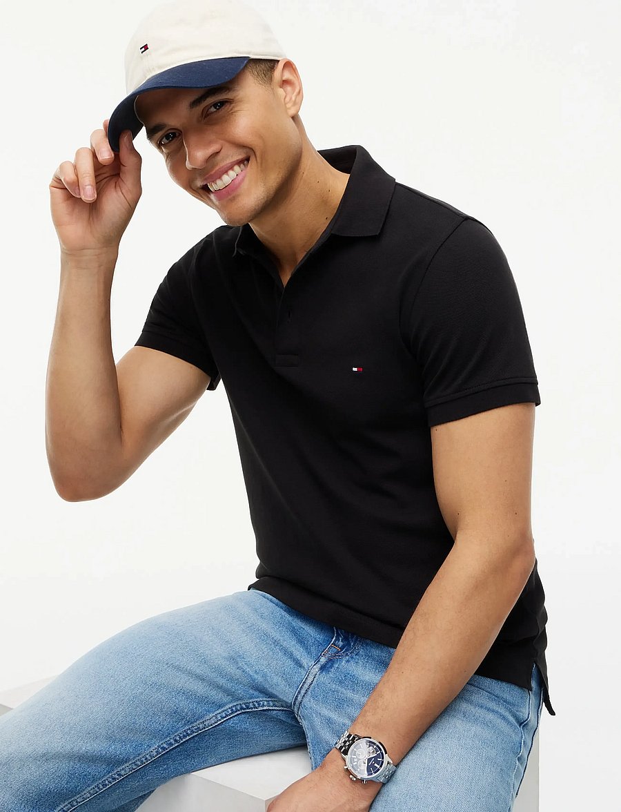 Tommy Hilfiger - CORE 1985 SLIM POLO - kurzärmelig - black - 4
