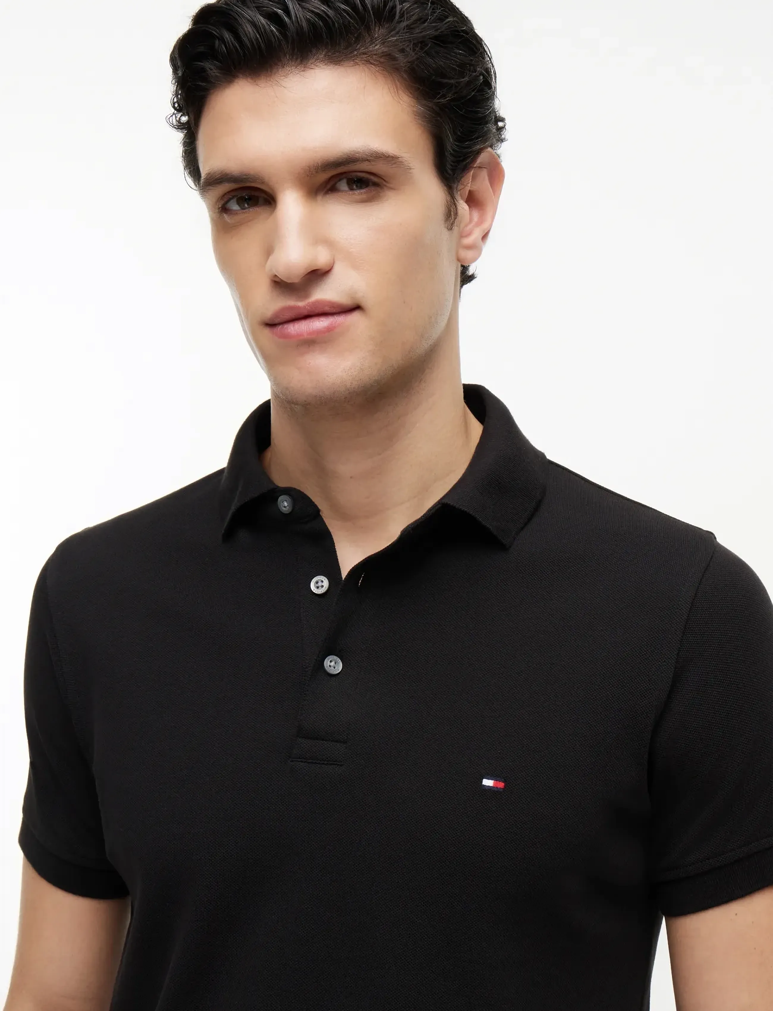 Tommy Hilfiger - CORE 1985 SLIM POLO - lühikeste varrukatega polod - black - 4