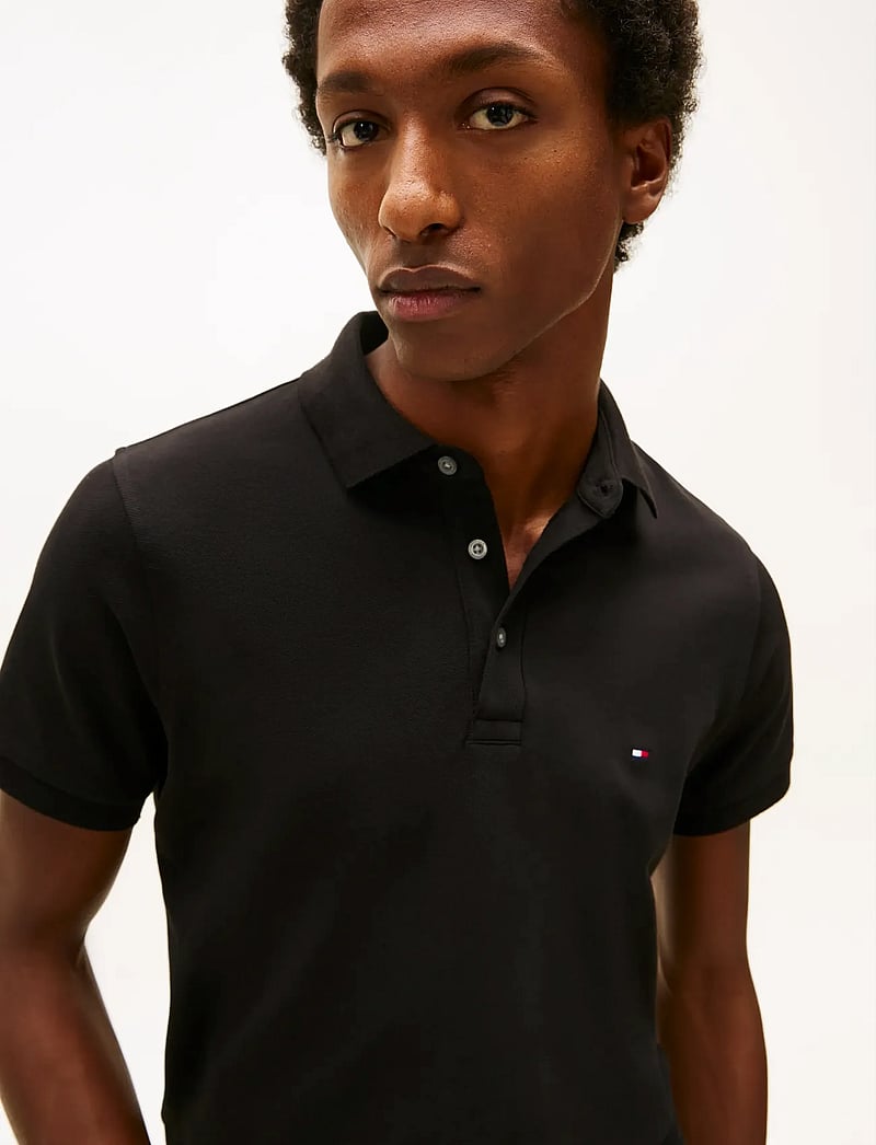 Tommy Hilfiger - CORE 1985 SLIM POLO - lühikeste varrukatega polod - black - 5