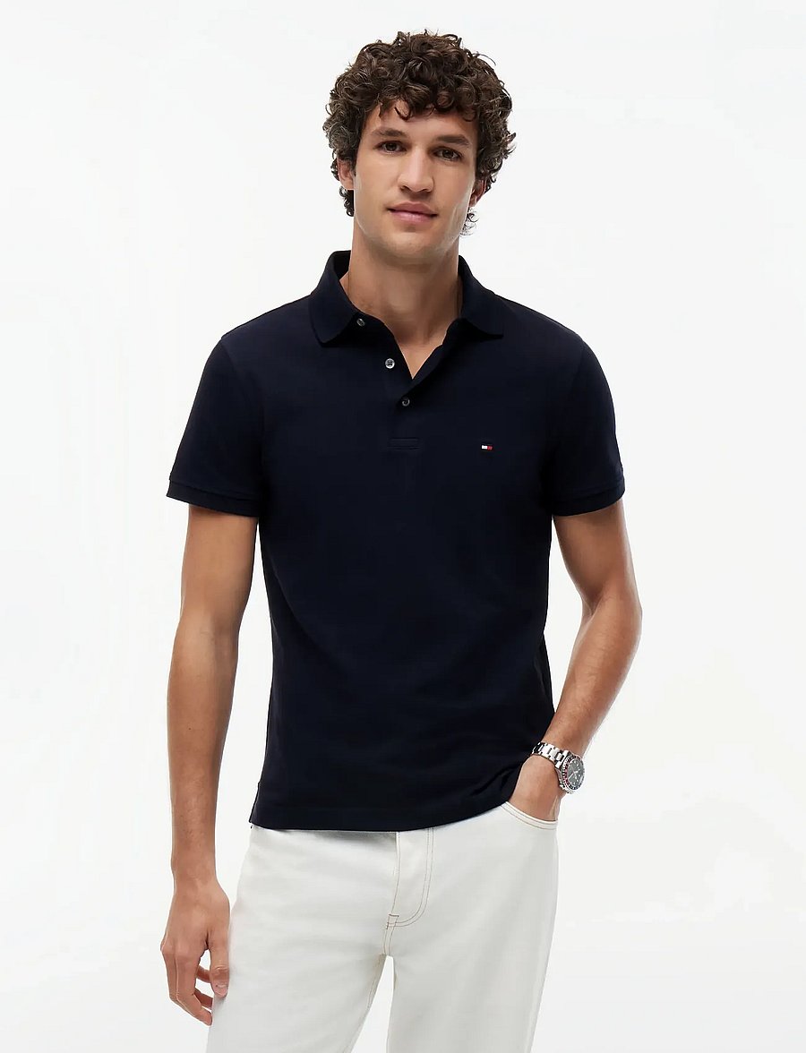 Tommy Hilfiger - CORE 1985 SLIM POLO - polo krekli ar īsām piedurknēm - desert sky - 0