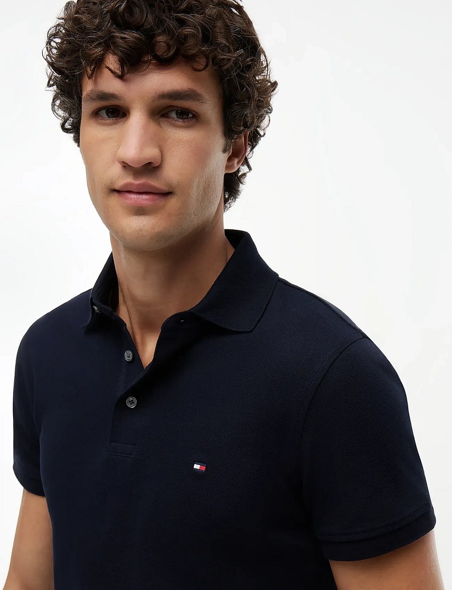 Tommy Hilfiger - CORE 1985 SLIM POLO - polo krekli ar īsām piedurknēm - desert sky - 4
