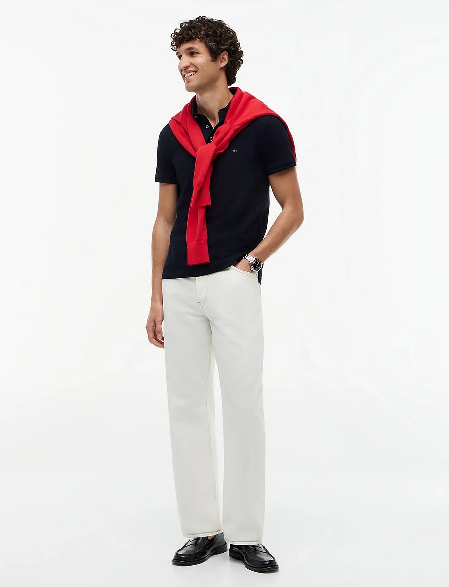 Tommy Hilfiger - CORE 1985 SLIM POLO - polo krekli ar īsām piedurknēm - desert sky - 5