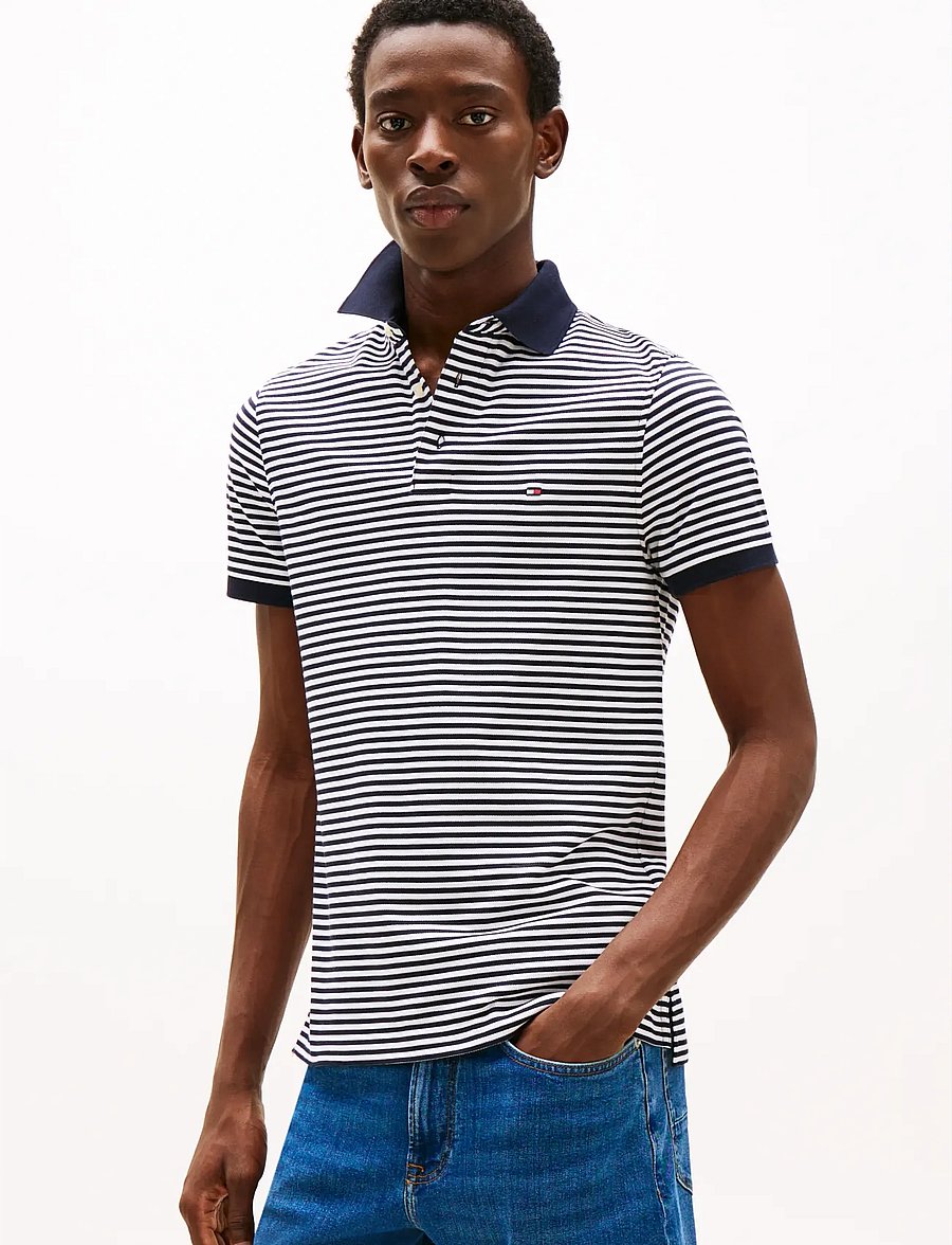 Tommy Hilfiger - CORE 1985 SLIM POLO - kurzärmelig - desert sky white - 0