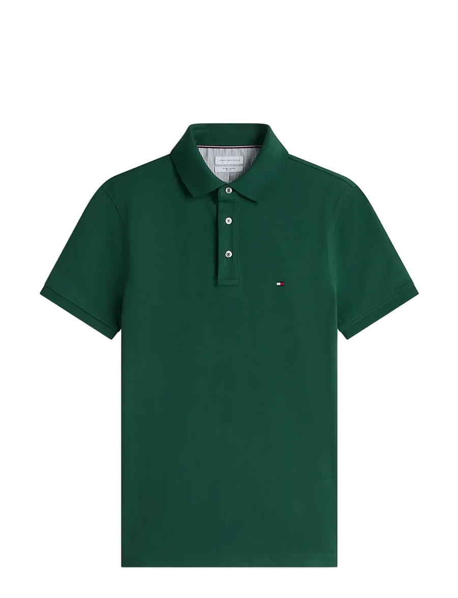 Tommy Hilfiger - 1985 SLIM POLO - kortærmede poloer - street green - 1